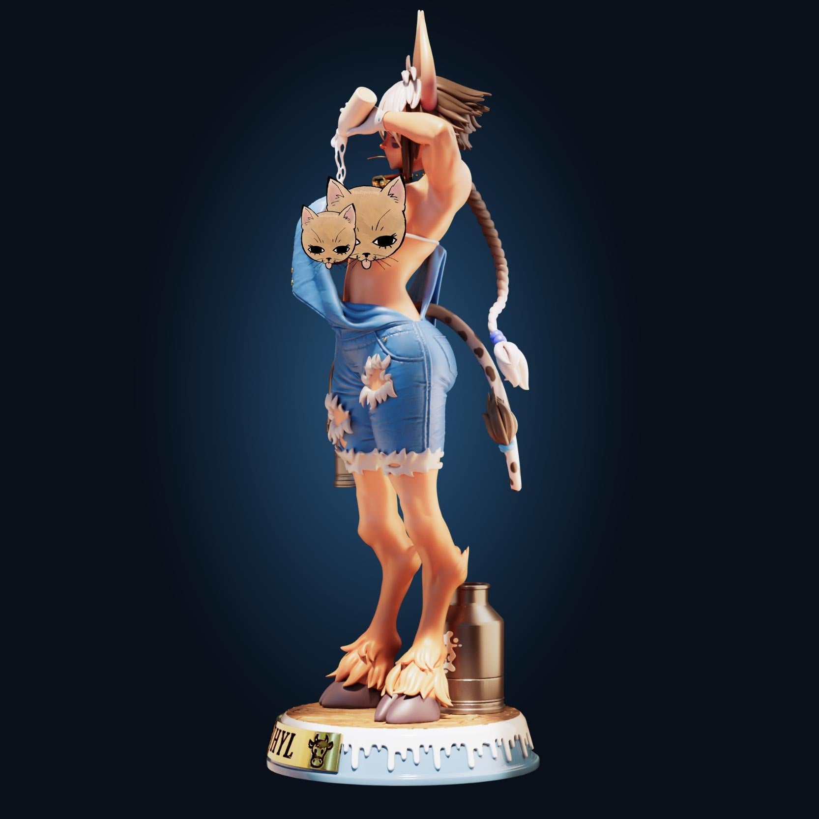 Cathyl Inspired Minotaur Cow Girl Resin Model Kit - Designed by Officer Rhu