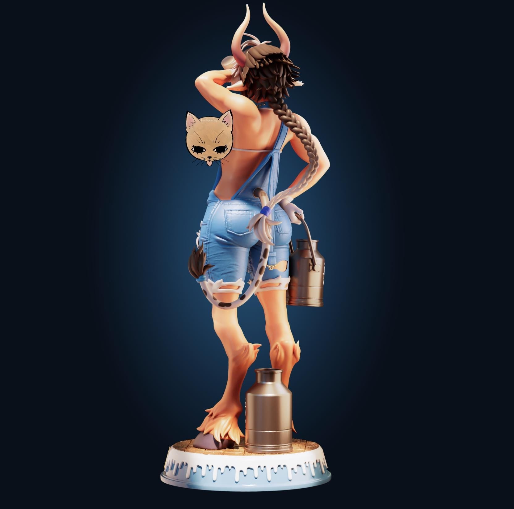 Cathyl Inspired Minotaur Cow Girl Resin Model Kit - Designed by Officer Rhu