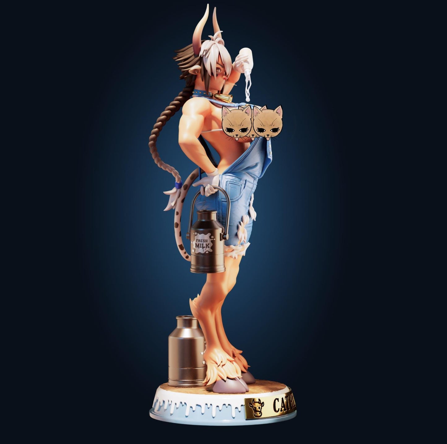 Cathyl Inspired Minotaur Cow Girl Resin Model Kit - Designed by Officer Rhu