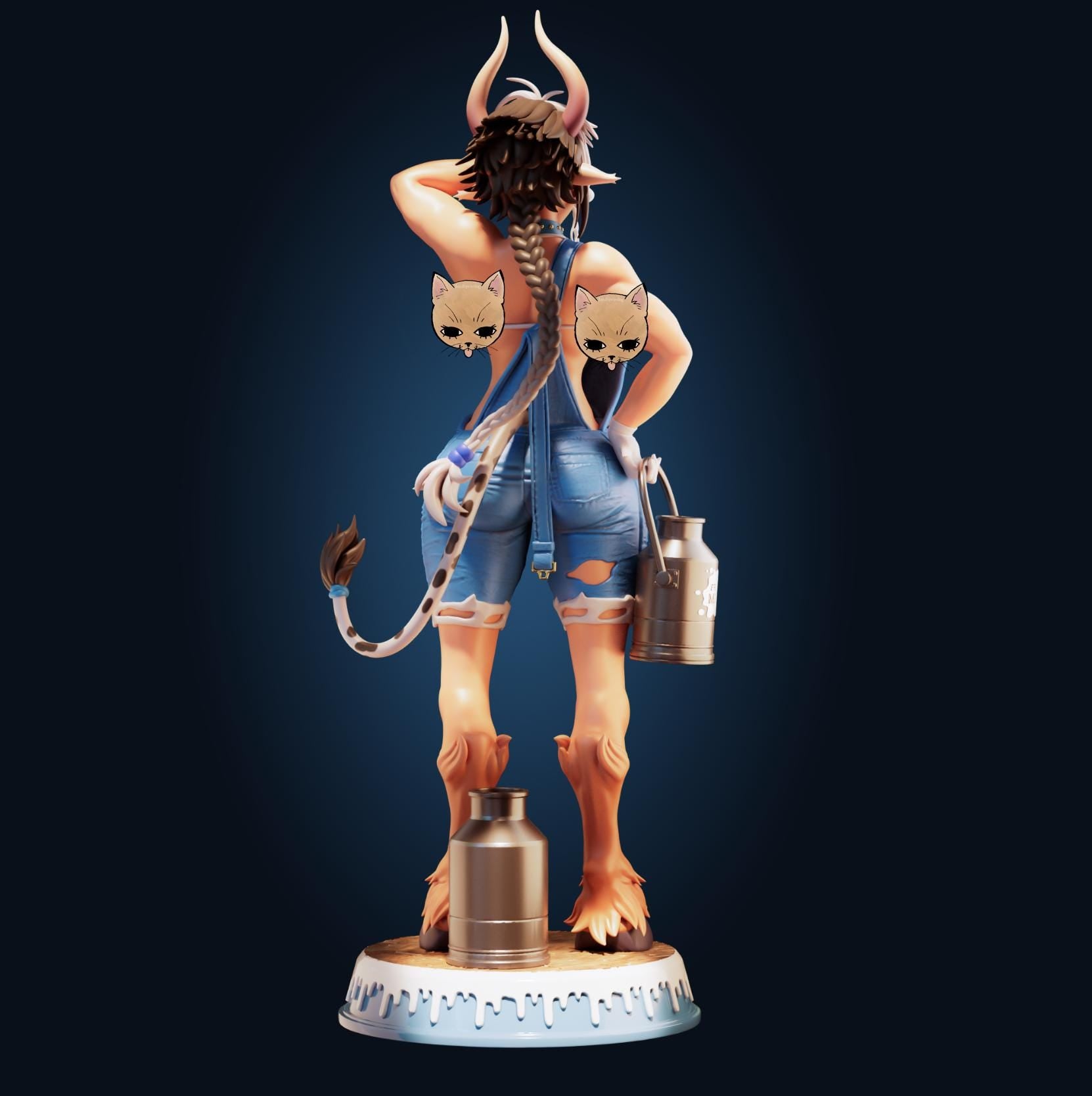 Cathyl Inspired Minotaur Cow Girl Resin Model Kit - Designed by Officer Rhu