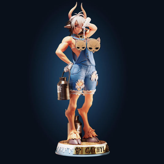 Cathyl Inspired Minotaur Cow Girl Resin Model Kit - Designed by Officer Rhu