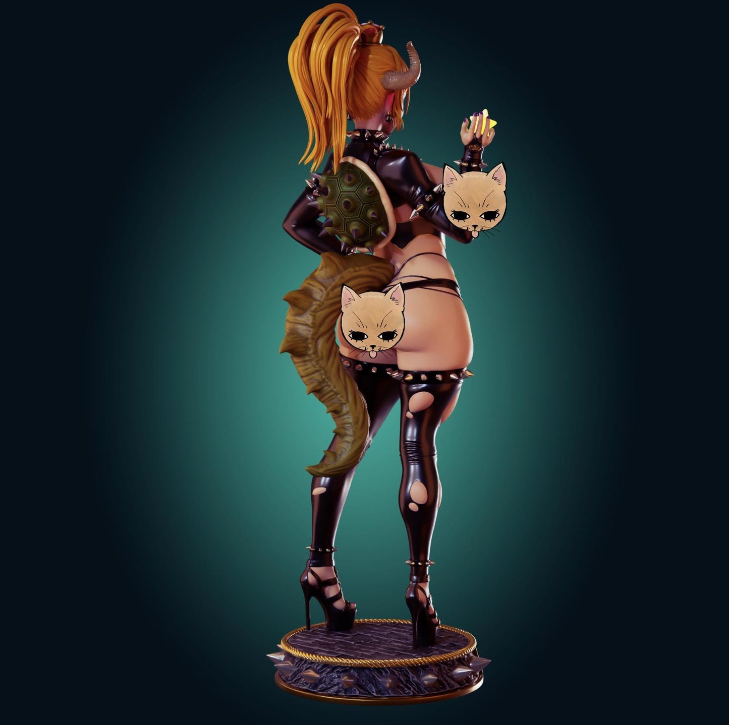 Bowsette Inspired Resin Model Kit | 3D Resin Print Figurine | Designed by Officer Rhu