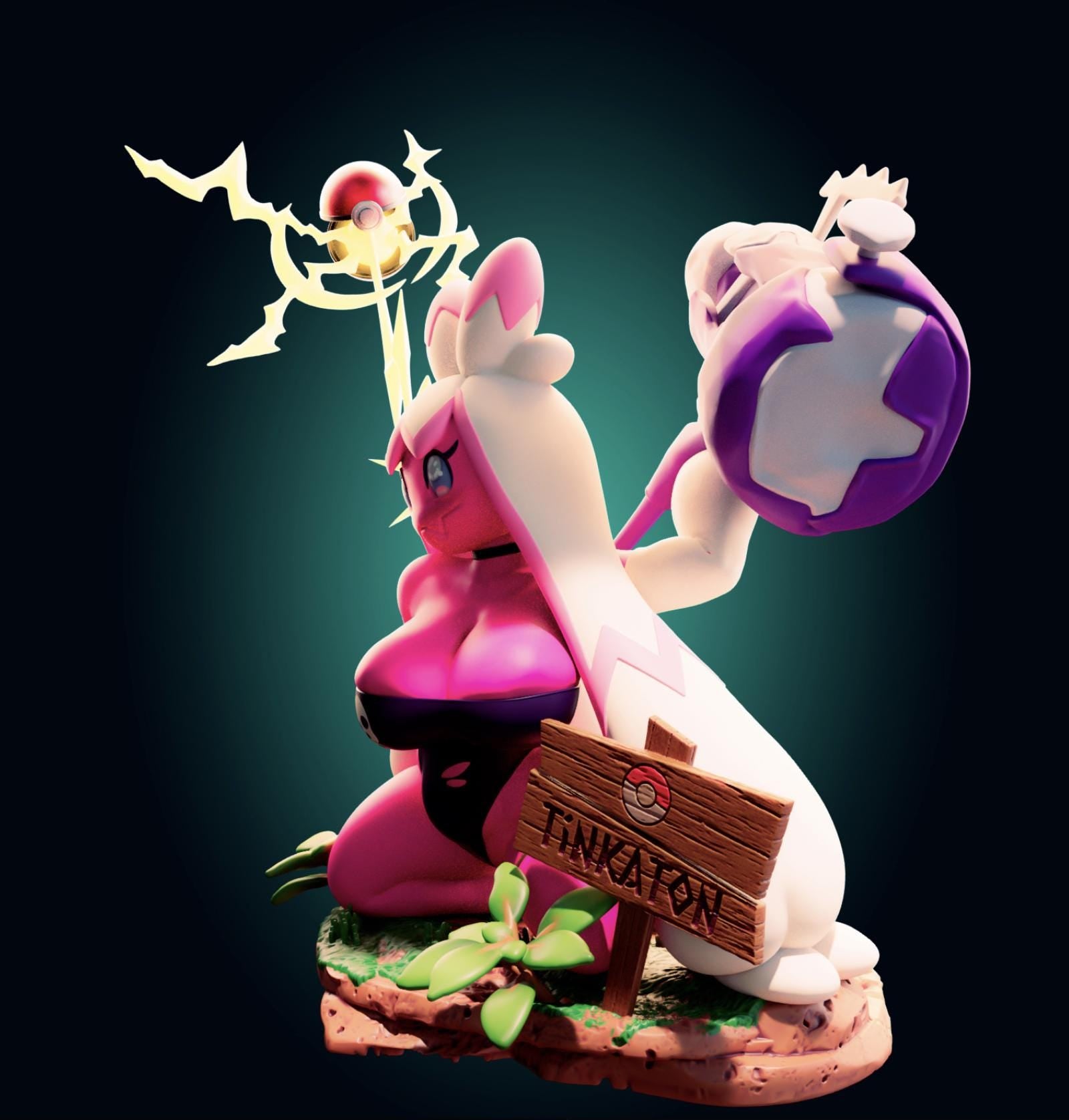 Pink Monster Girl Resin Model Kit - Designed by Officer Rhu