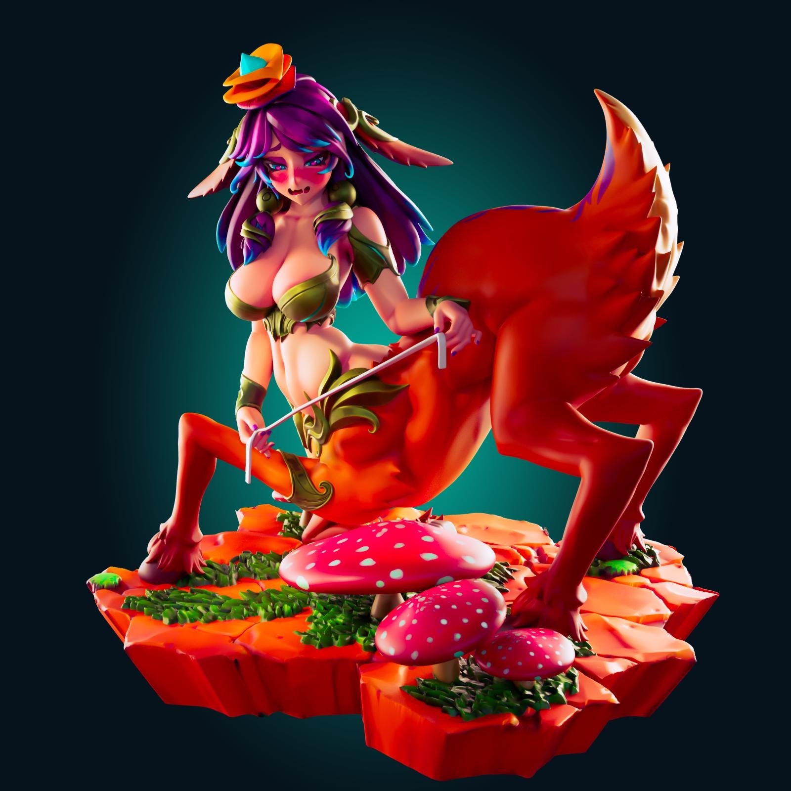 Lillia Fawn Girl LoL Inspired Model Kit | 3D Resin Print Figurine | Officer Rhu