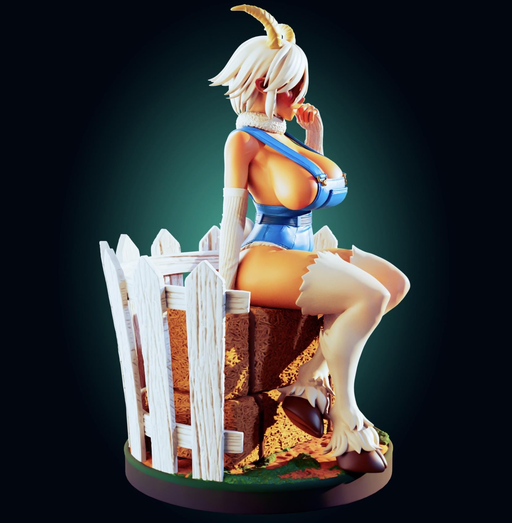 Saane Goat Girl Monster Musume Inspired Resin Model Kit - Designed by Officer Rhu