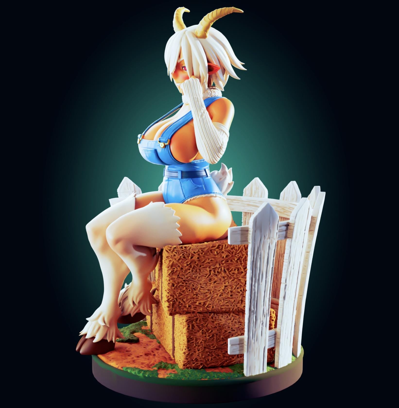 Saane Goat Girl Monster Musume Inspired Resin Model Kit - Designed by Officer Rhu