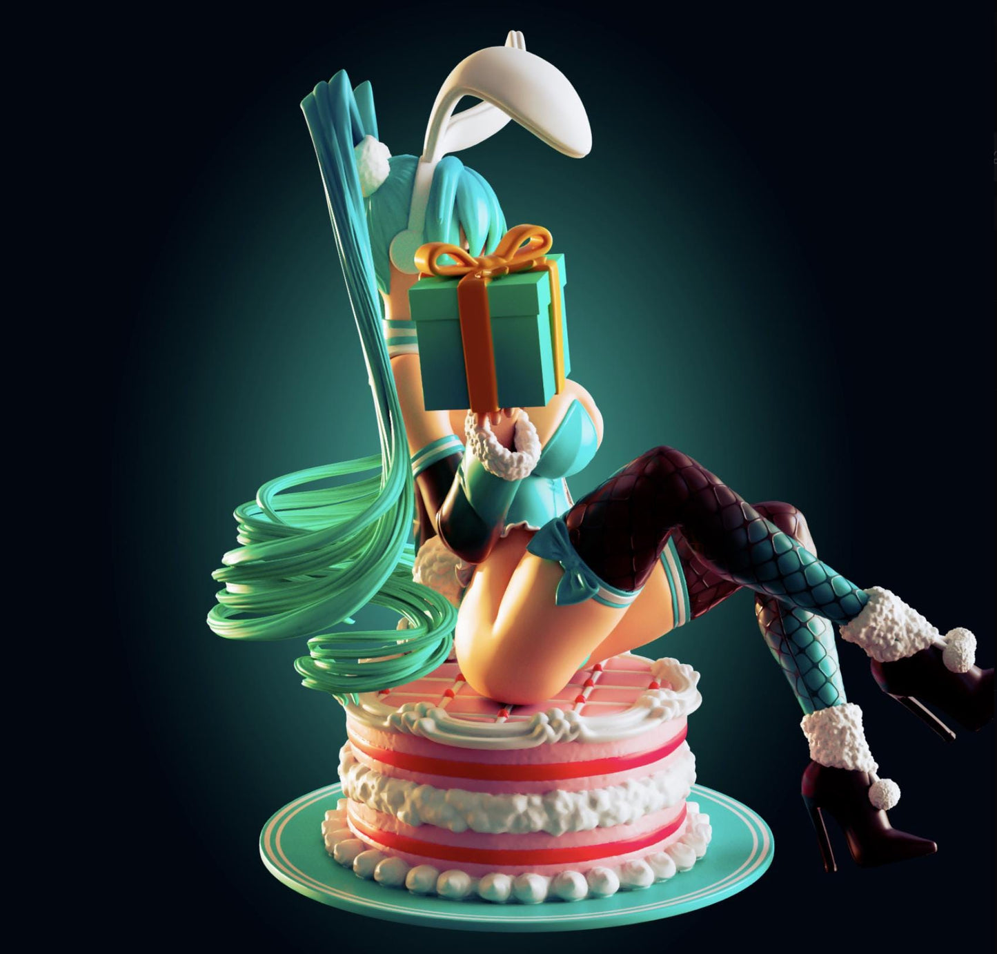 Hatsune Miku Inspired Bunny Girl Resin Model Kit - Designed by Officer Rhu