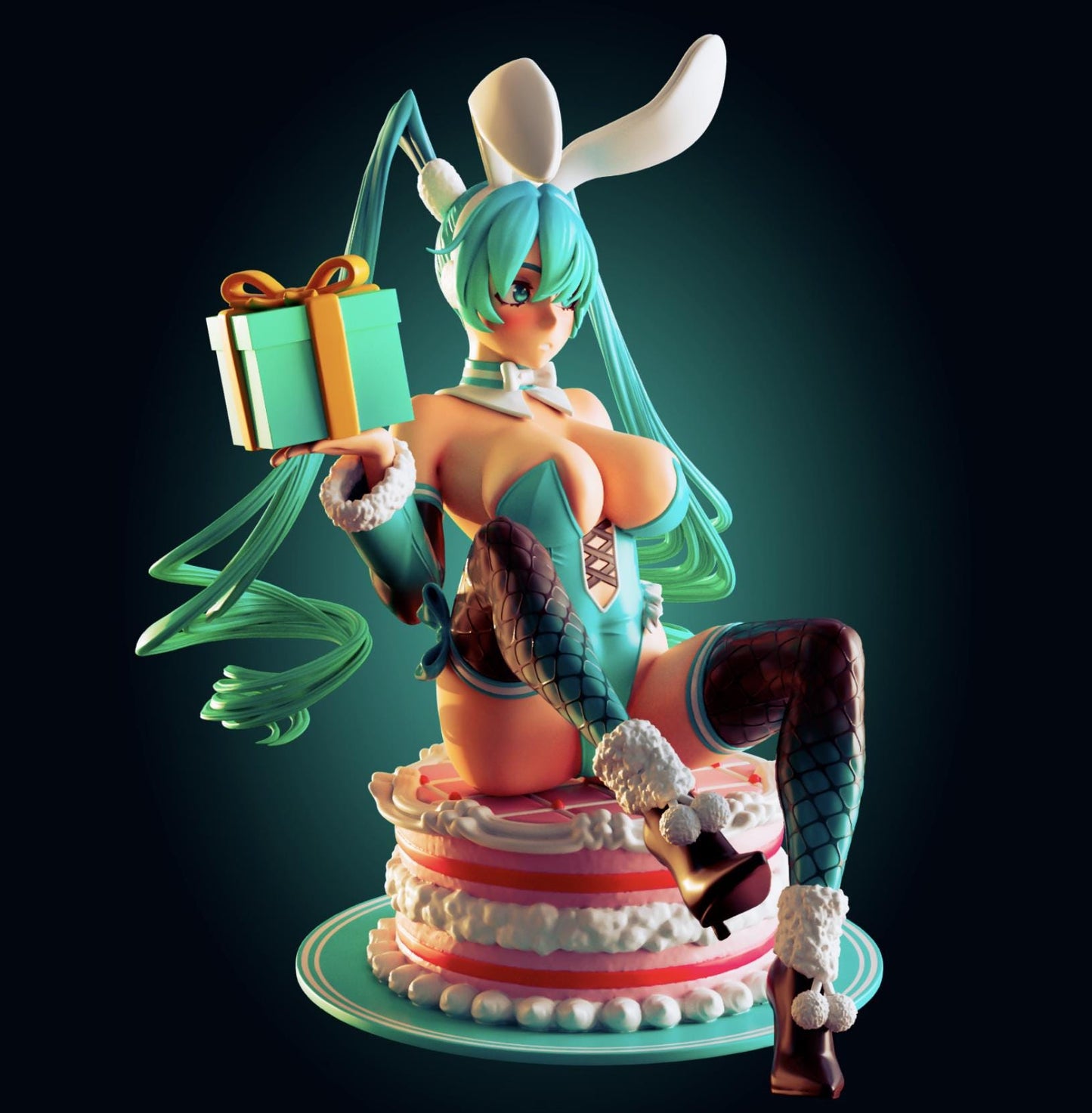 Hatsune Miku Inspired Bunny Girl Resin Model Kit - Designed by Officer Rhu