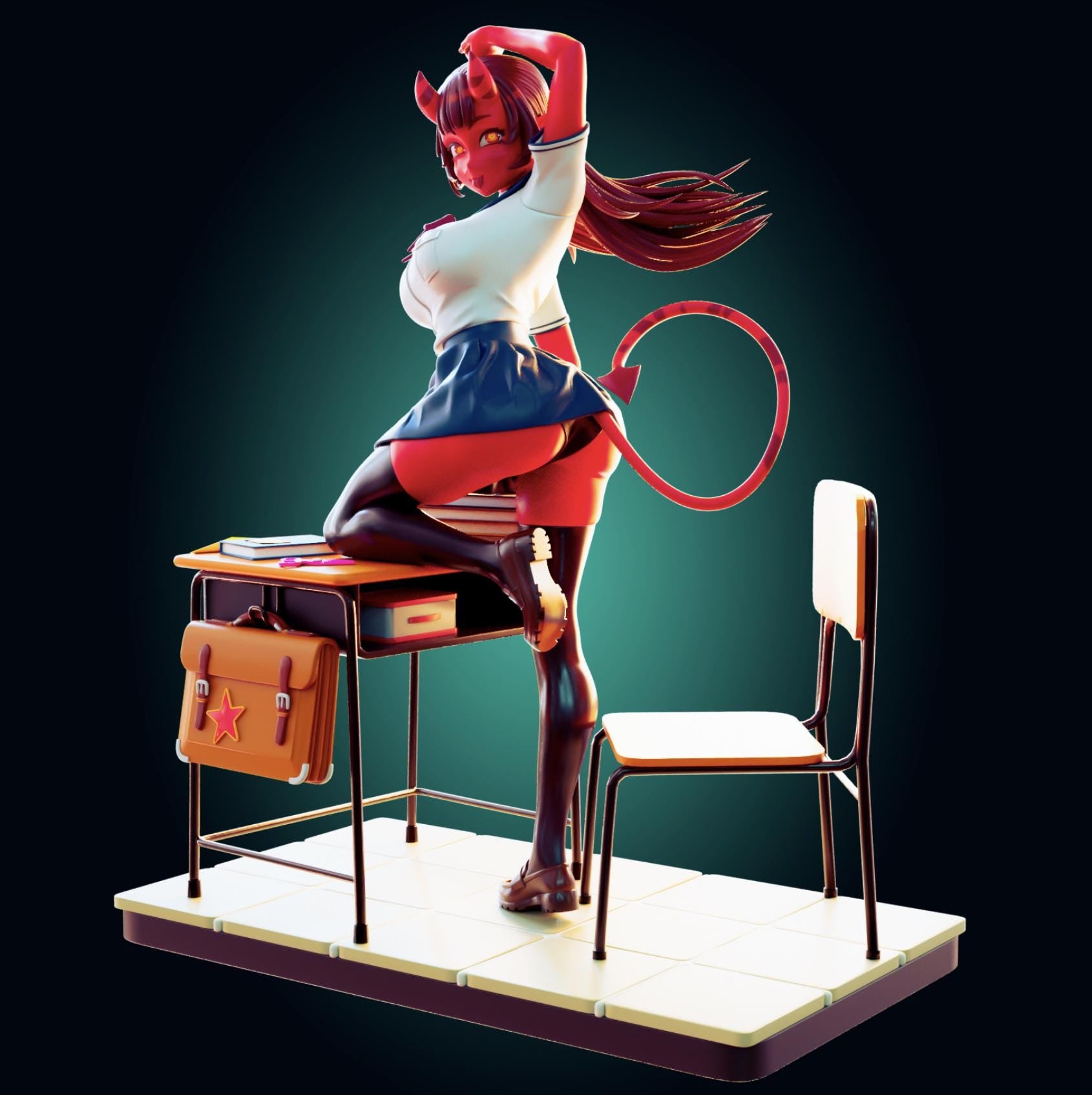 Succubus Girl Resin Model Kit - Designed by Officer Rhu