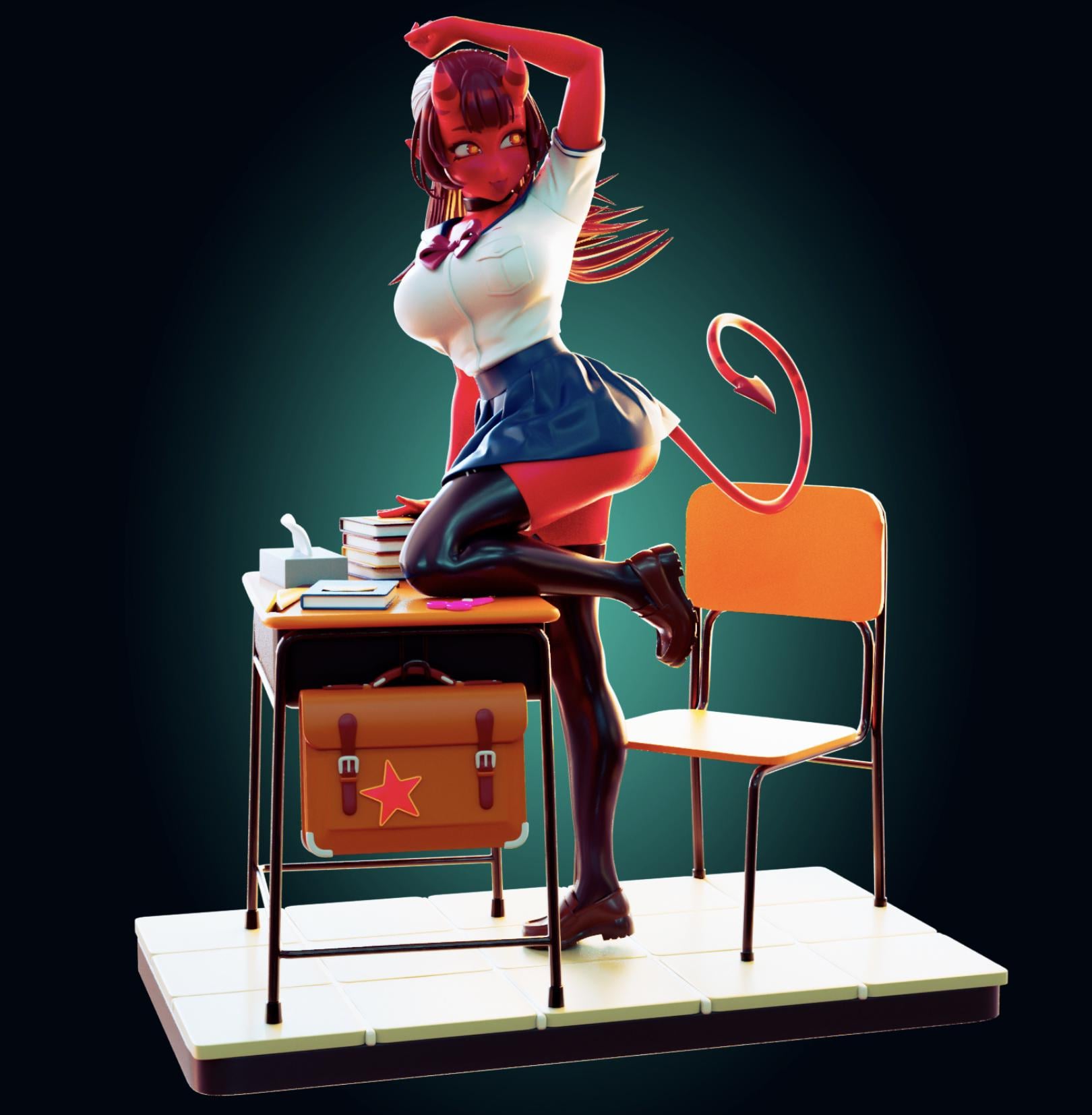 Succubus Girl Resin Model Kit - Designed by Officer Rhu