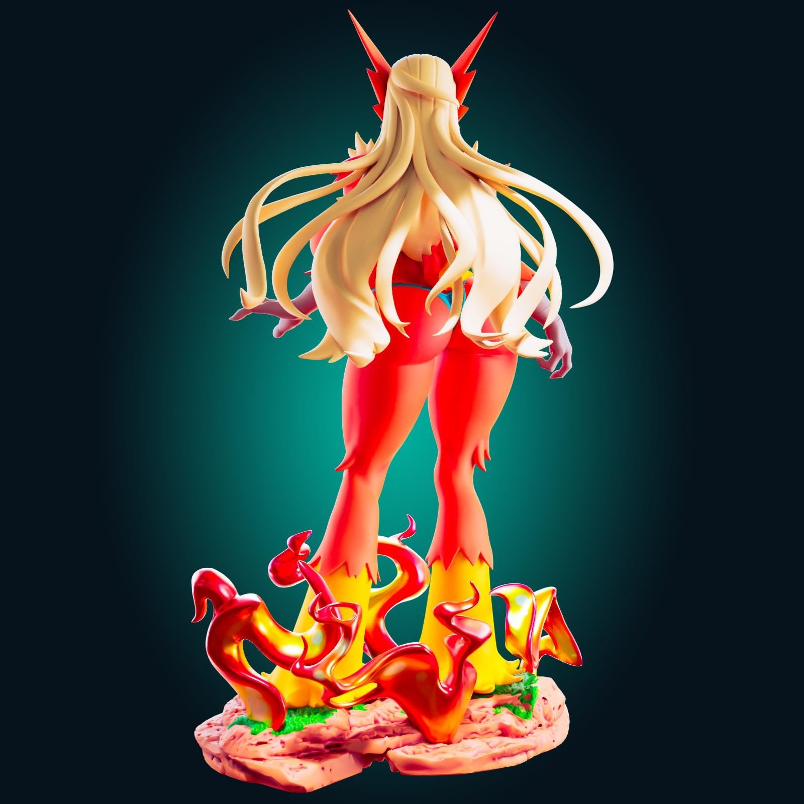 Fire Chicken Girl Resin Model Kit - Designed by Officer Rhu
