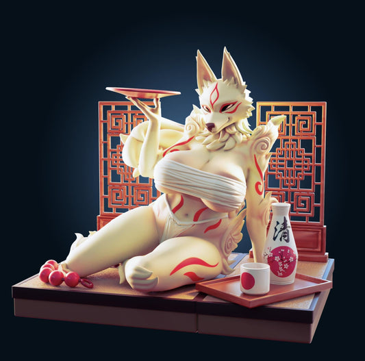 Nine Tailed Fox Furry Resin Model Kit - Designed by Officer Rhu