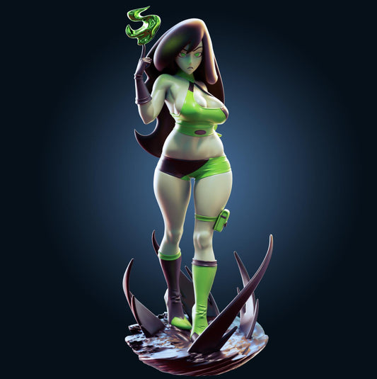 Green Flame Girl Resin Model Kit - Designed by Officer Rhu