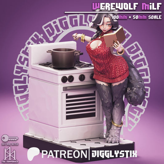 Werewolf Girl Model - 50mm or 100mm - Jigglystix