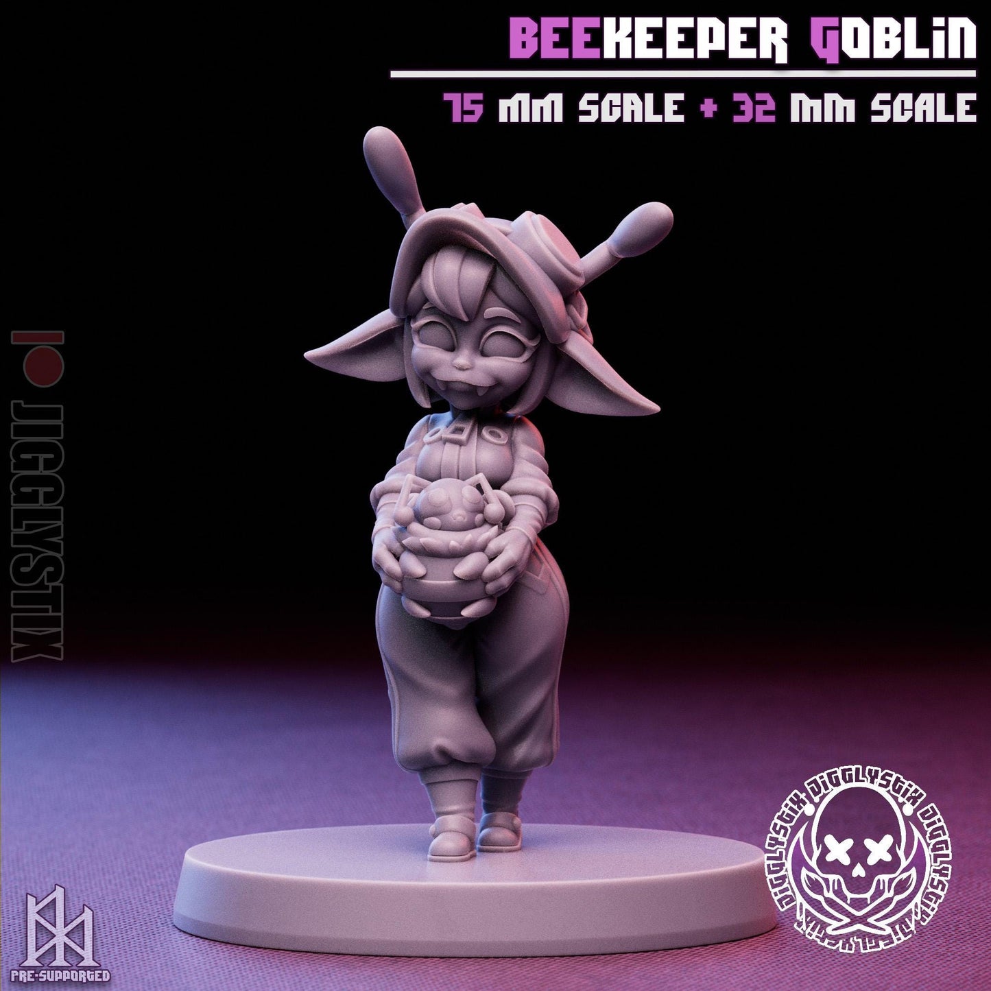 Beekeeper Goblin Girl Mini - 32mm or 75mm - Jigglystix