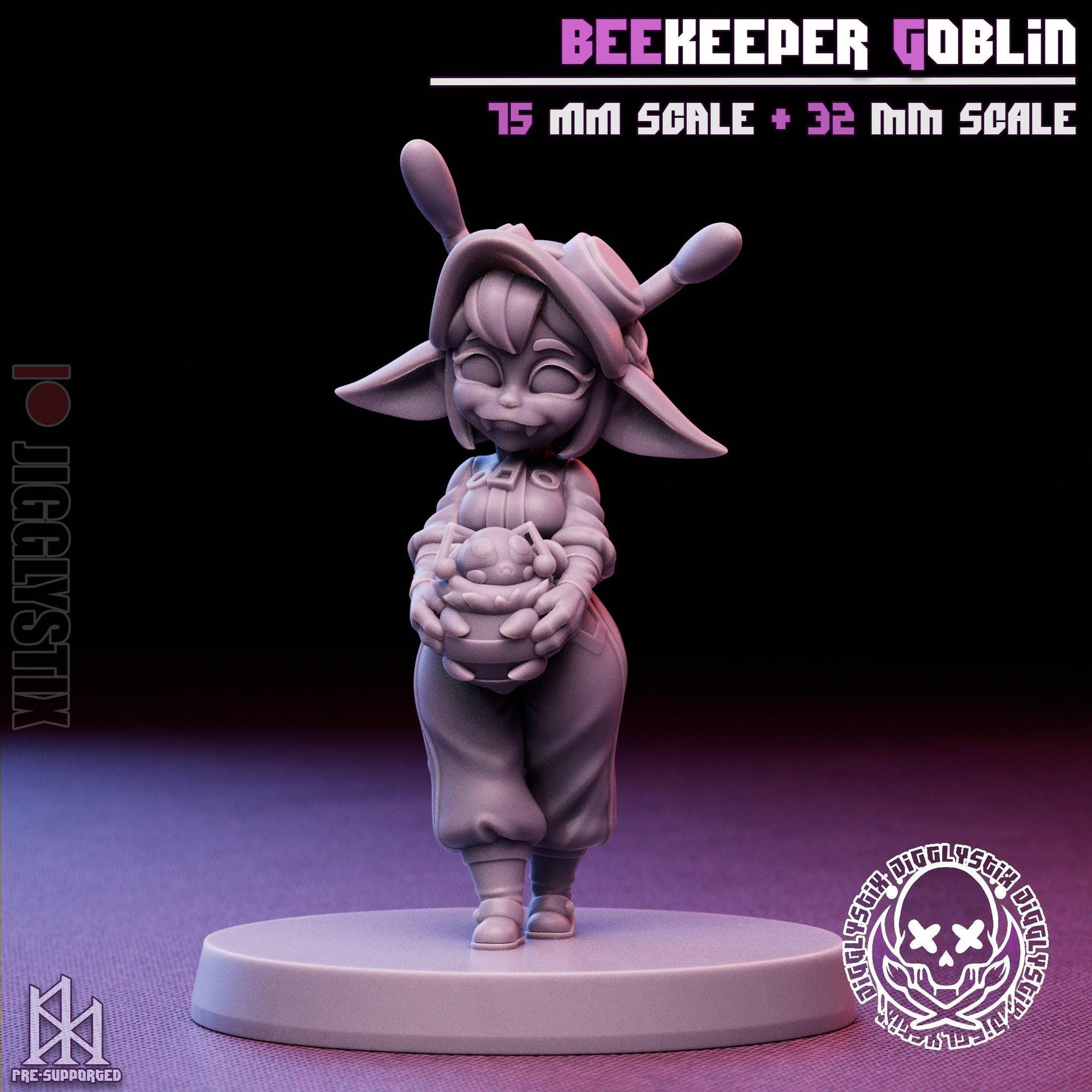 Beekeeper Goblin Girl Mini - 32mm or 75mm - Jigglystix