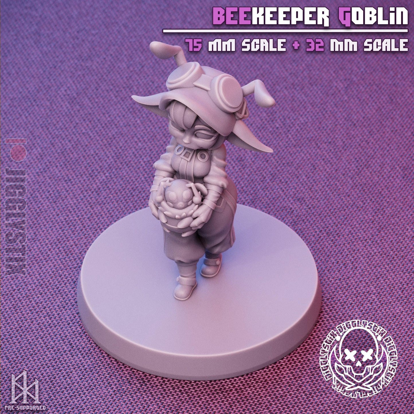 Beekeeper Goblin Girl Mini - 32mm or 75mm - Jigglystix