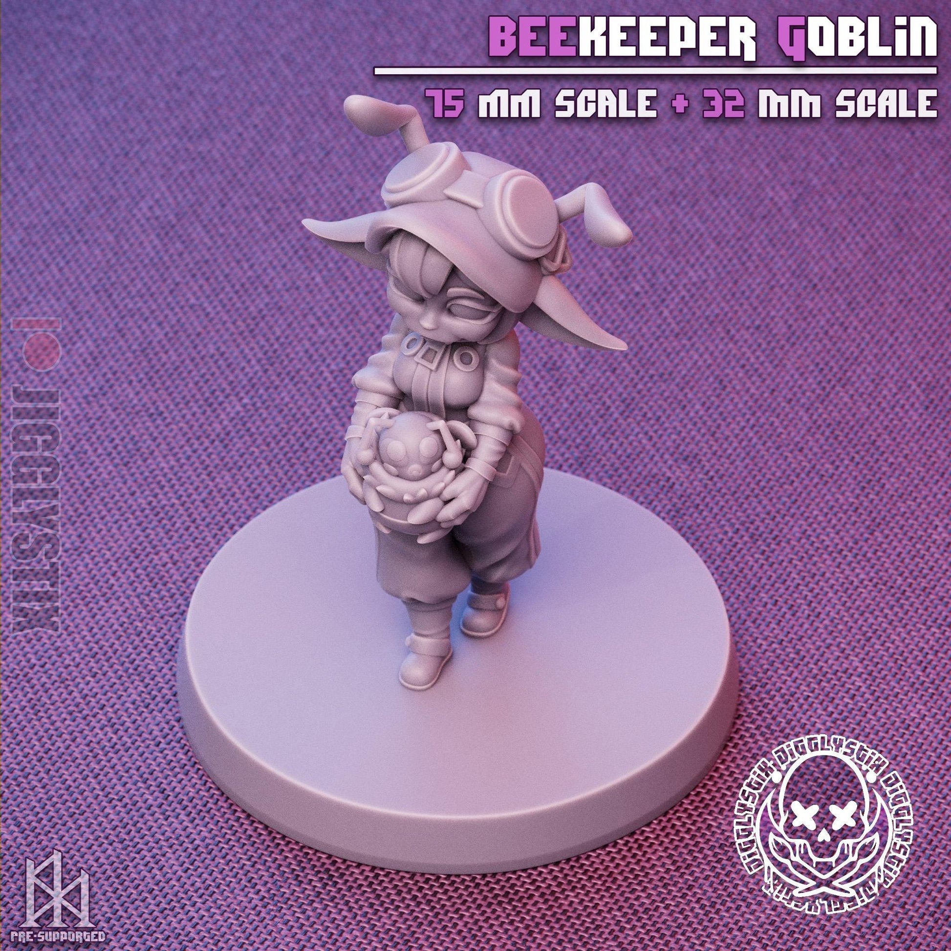 Beekeeper Goblin Girl Mini - 32mm or 75mm - Jigglystix
