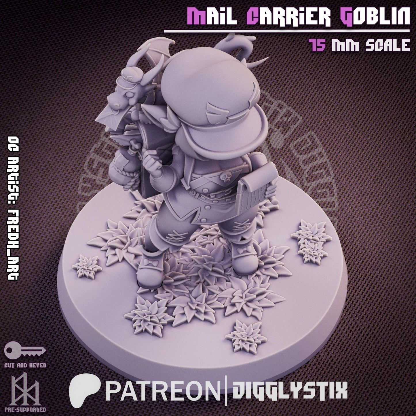 Mail Carrier Goblin Girl - 75mm - Jigglystix