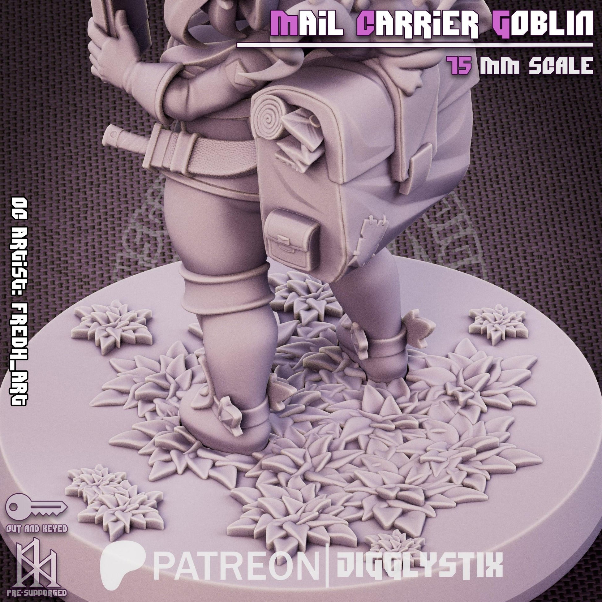 Mail Carrier Goblin Girl - 75mm - Jigglystix