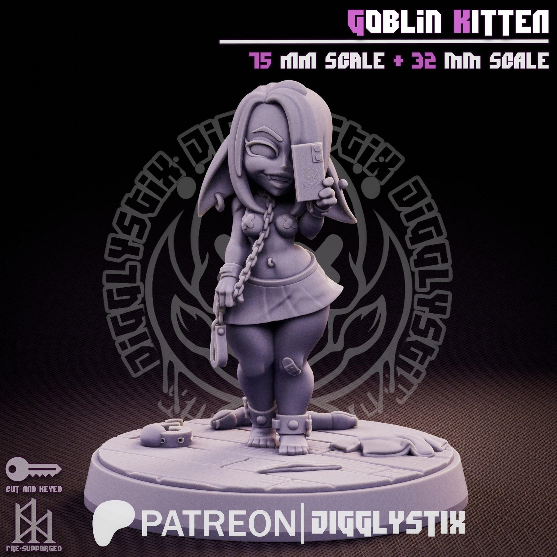 Goblin Kitten Mini - 32mm or 75mm - Jigglystix