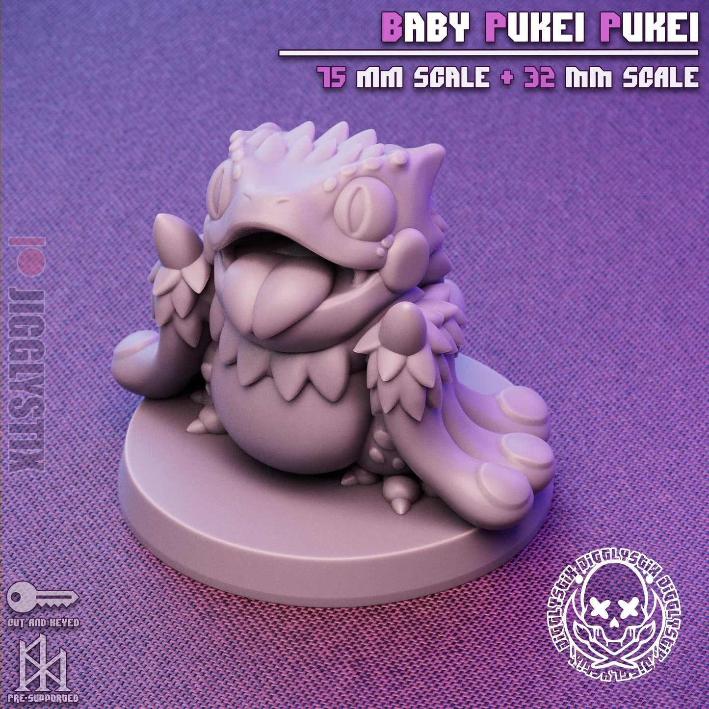 Baby Pukei-Pukei Monster Hunter Inspired Mini - 32mm or 75mm - Jigglystix