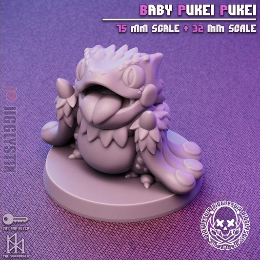 Baby Pukei-Pukei Monster Hunter Inspired Mini - 32mm or 75mm - Jigglystix