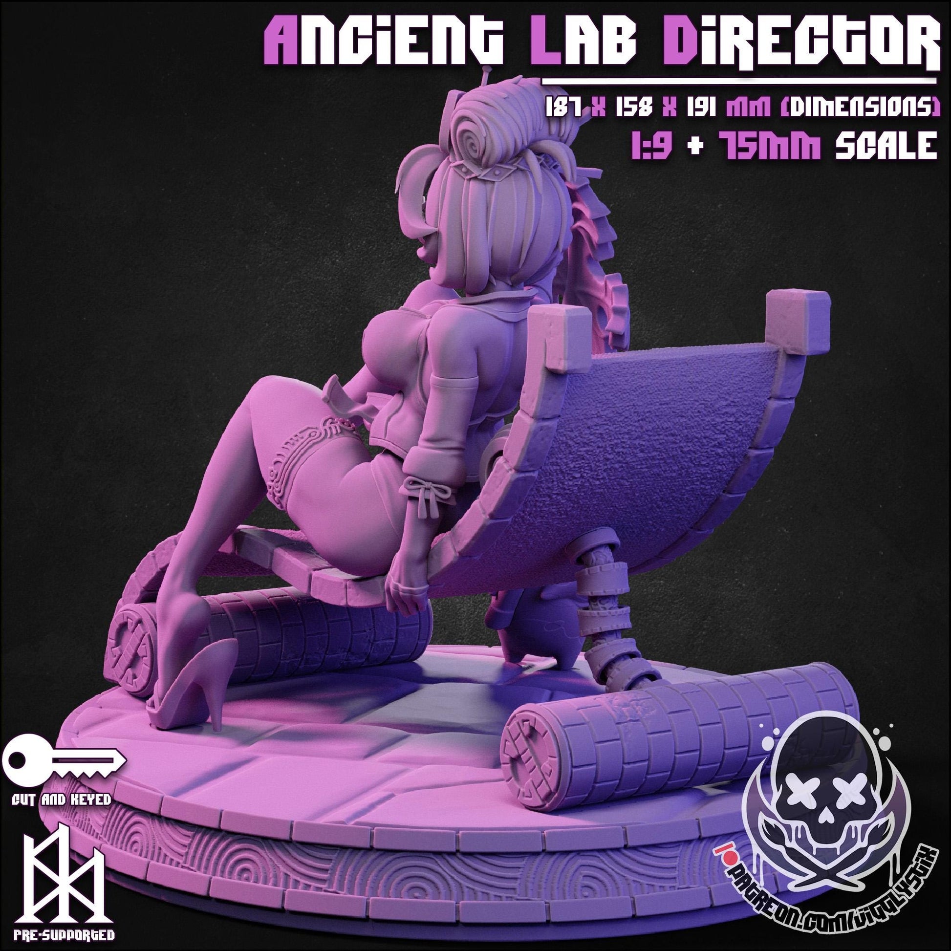 Ancient Lab Director Model Kit - 1:9 Scale or 75mm - Jigglystix