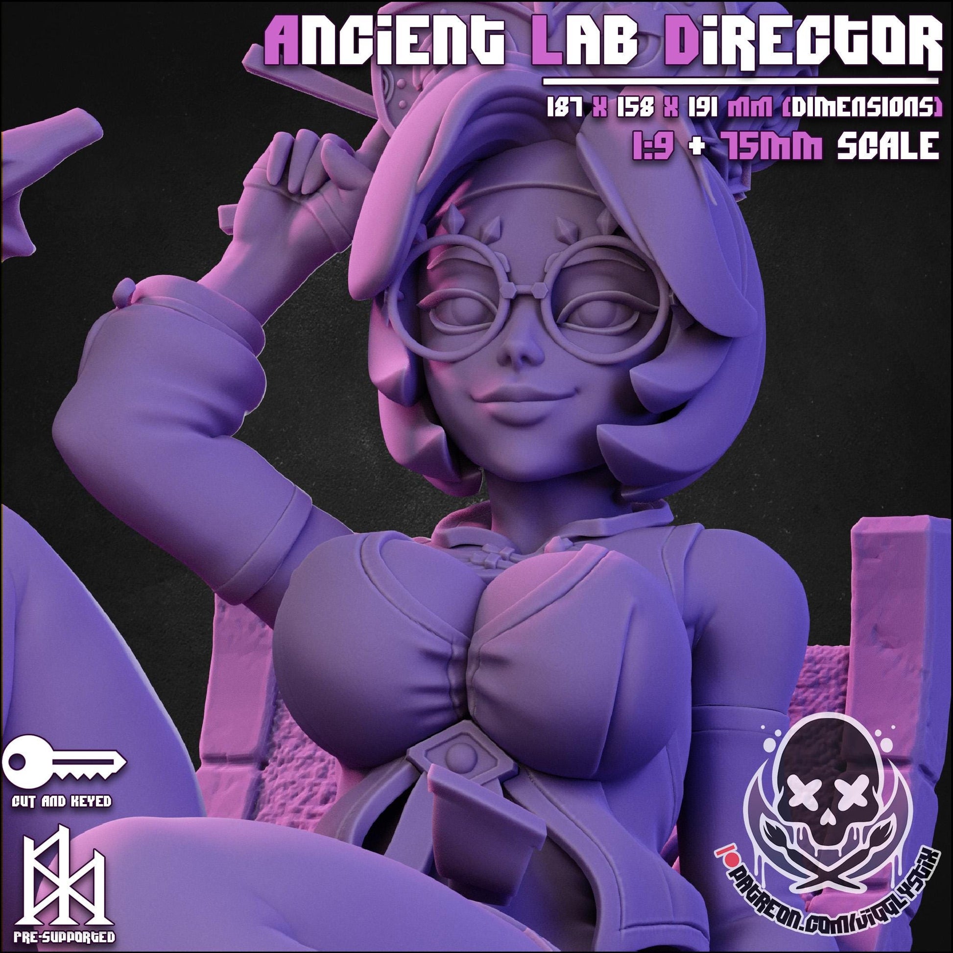 Ancient Lab Director Model Kit - 1:9 Scale or 75mm - Jigglystix