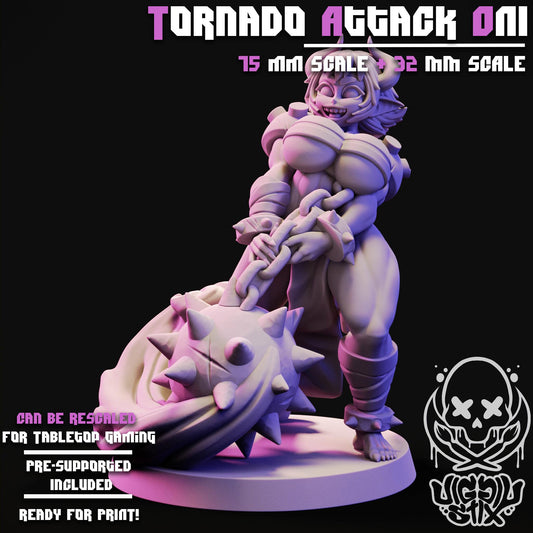 Tornado Attack Oni Mini - 32mm or 75mm - Jigglystix
