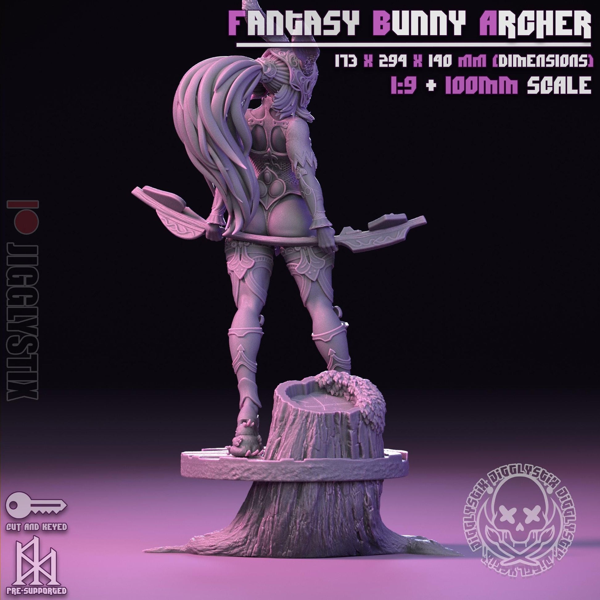 Fantasy Bunny Archer Fran Model Kit - 1:9 or 100mm - Jigglystix