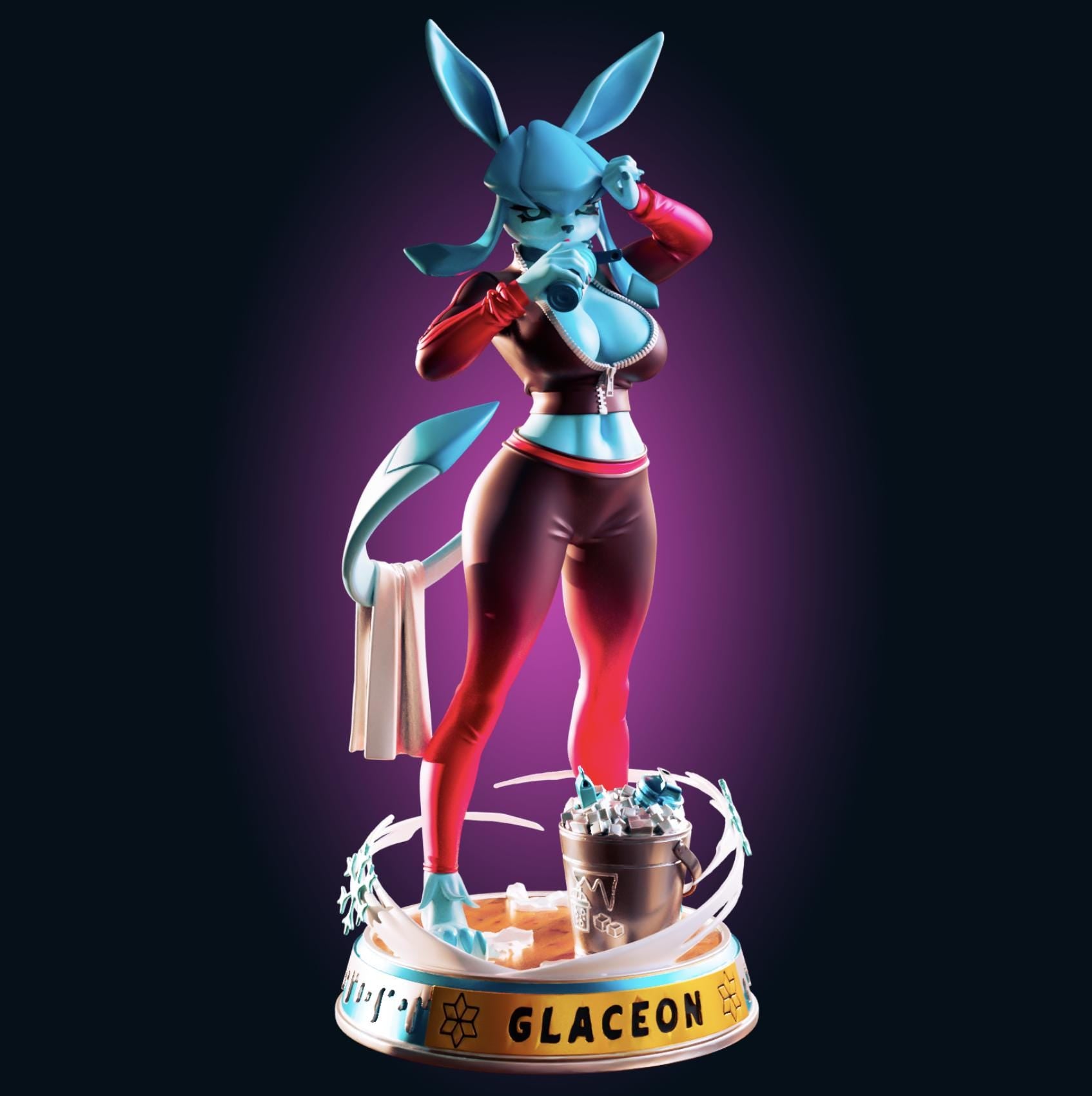 Ice Fox Girl Model Kit - 100mm 1/6 Scale - Designed by Officer Rhu