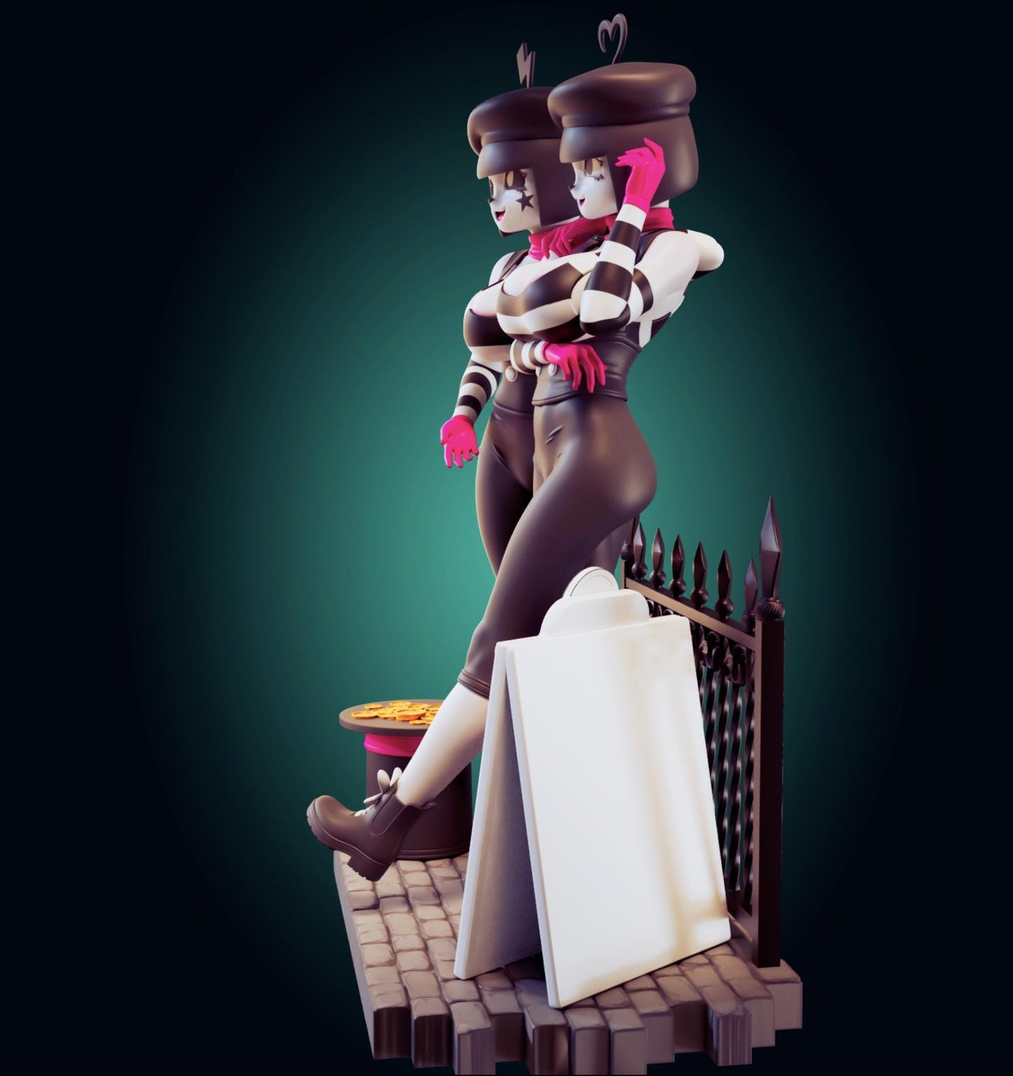 Derpixon Bonbon & Chuchu Inspired Model Kit | 3D Resin Print Figurine | Officer Rhu