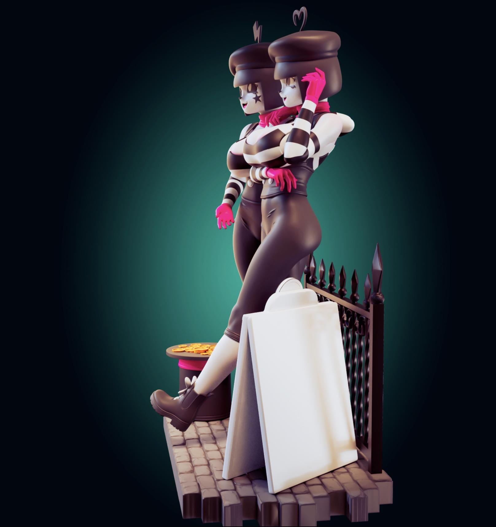 Derpixon Bonbon & Chuchu Inspired Model Kit | 3D Resin Print Figurine | Officer Rhu