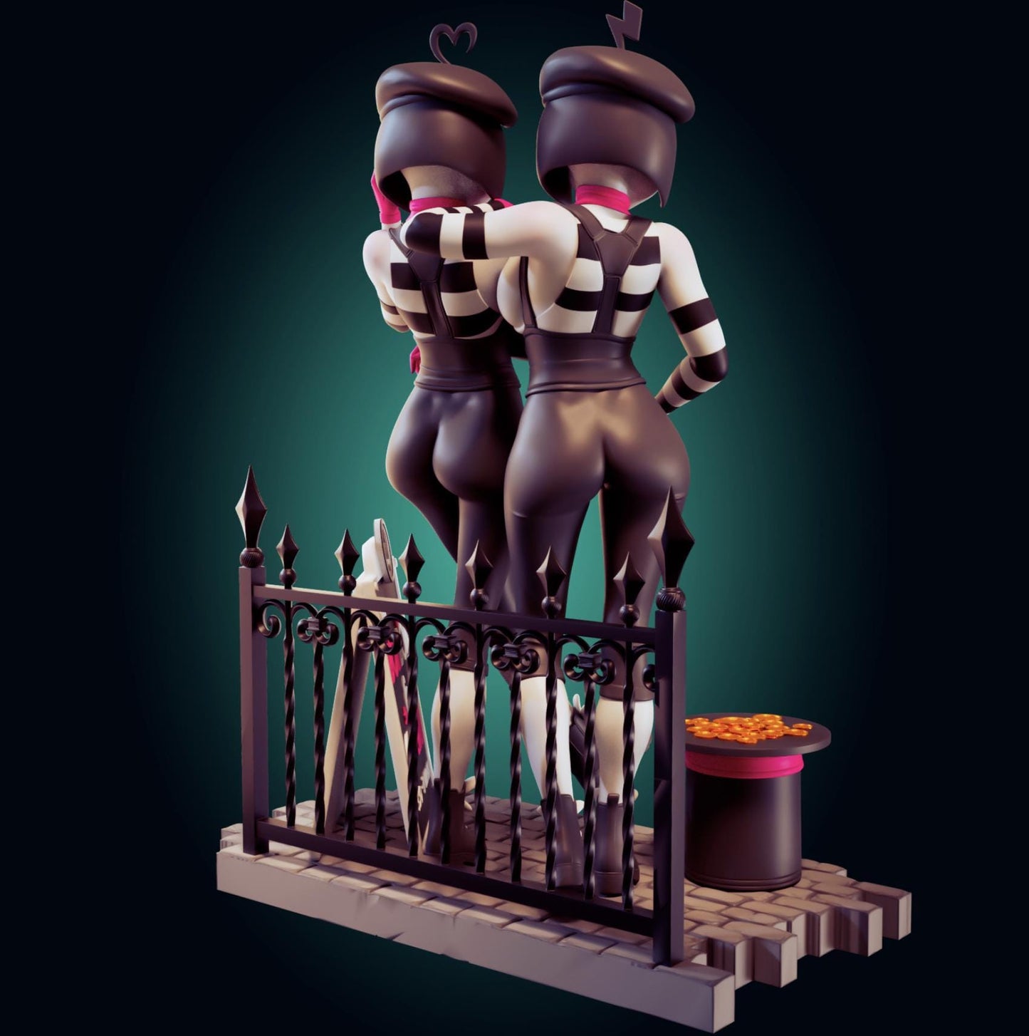 Derpixon Bonbon & Chuchu Inspired Model Kit - 106mm 1/6 Scale - Designed by Officer Rhu