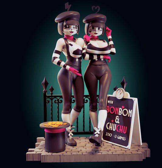 Derpixon Bonbon & Chuchu Inspired Model Kit | 3D Resin Print Figurine | Officer Rhu