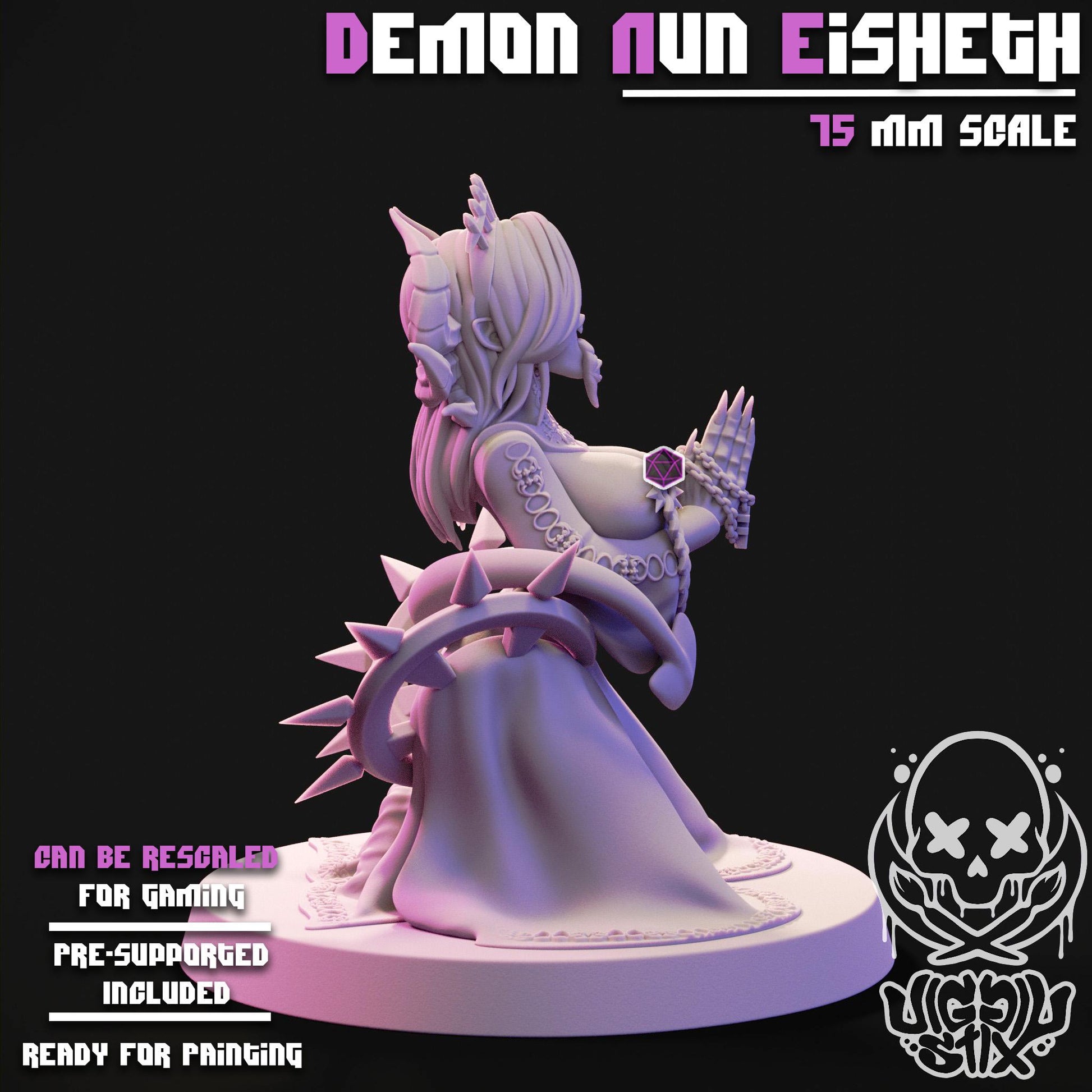 Demon Nun Eiseth Mini - 32mm or 75mm - Jigglystix