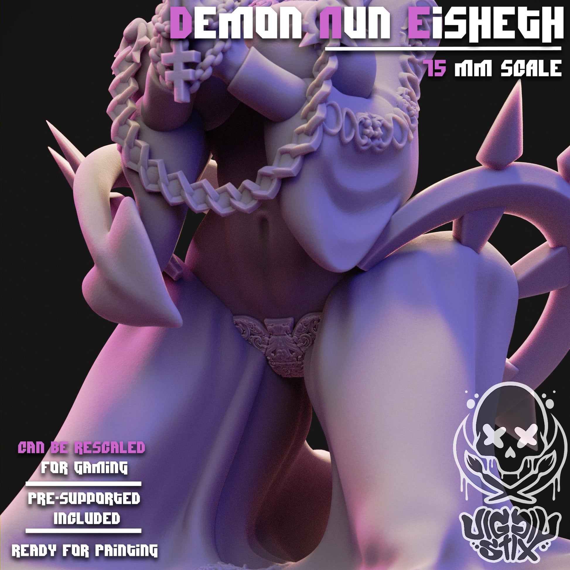 Demon Nun Eiseth Mini - 32mm or 75mm - Jigglystix