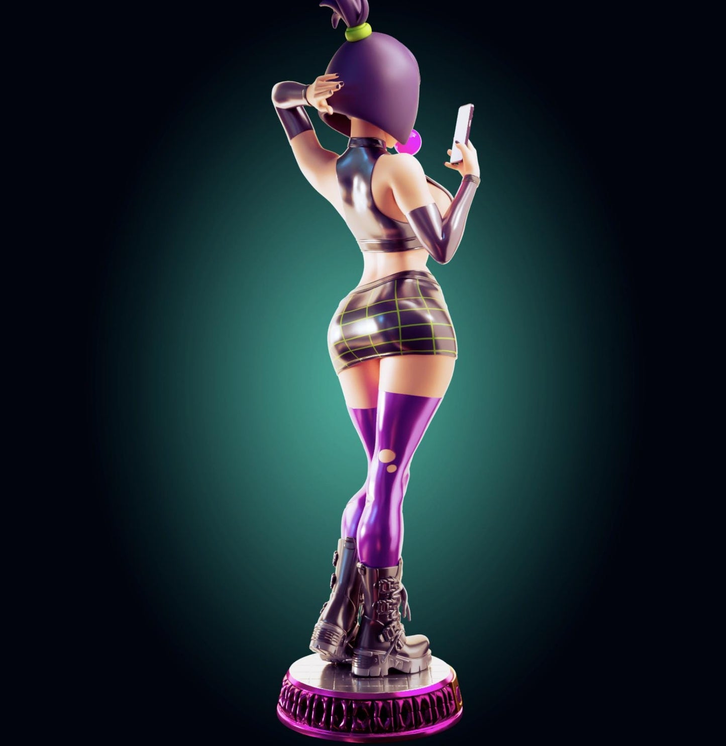 Goth Girl Resin Model Kit | 3D Resin Print Figurine | Officer Rhu