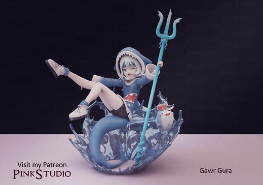 Gawr Gura Inspired Model Kit | 3D Resin Print Figurine