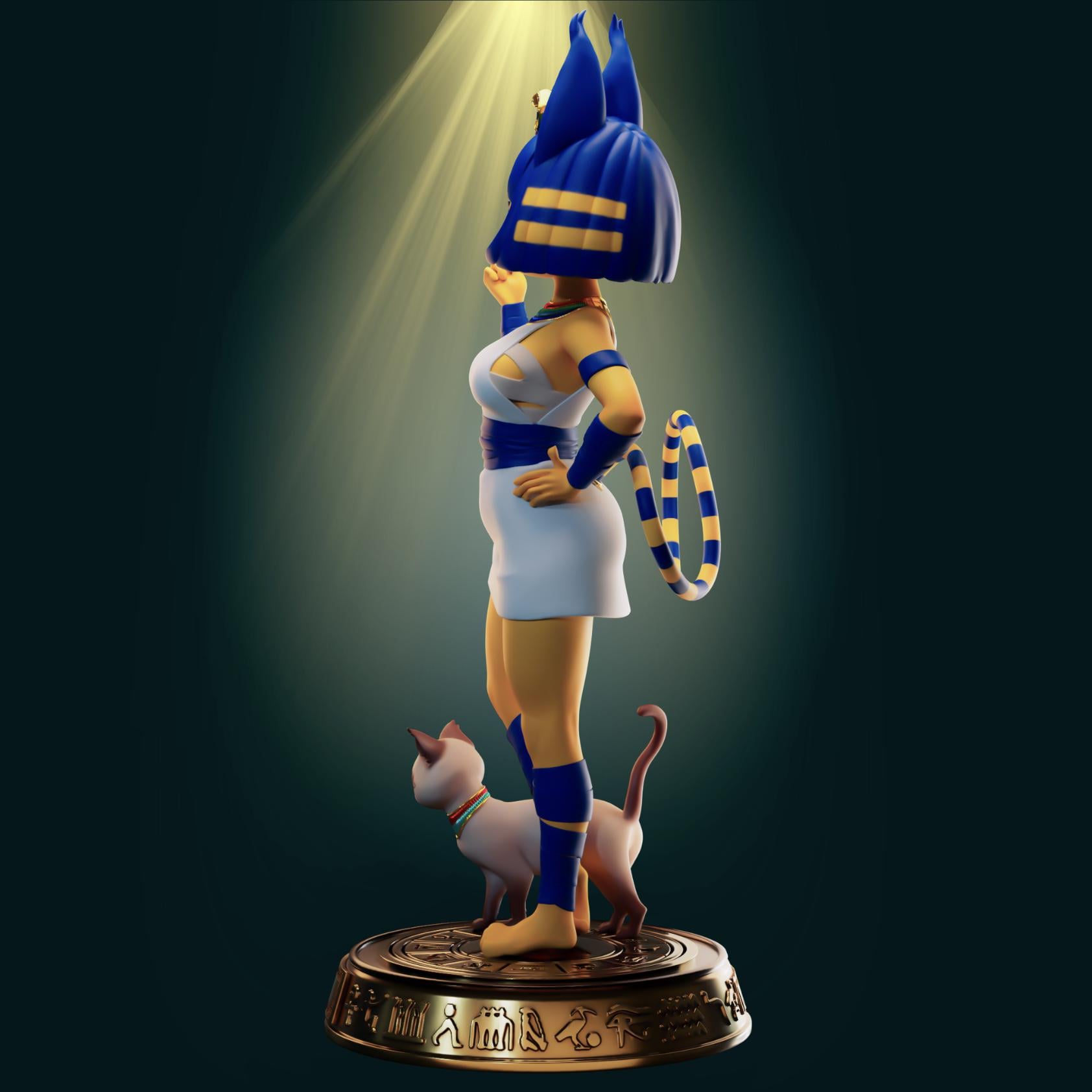 Egyptian Cat Girl Resin Model Kit - Designed by Officer Rhu