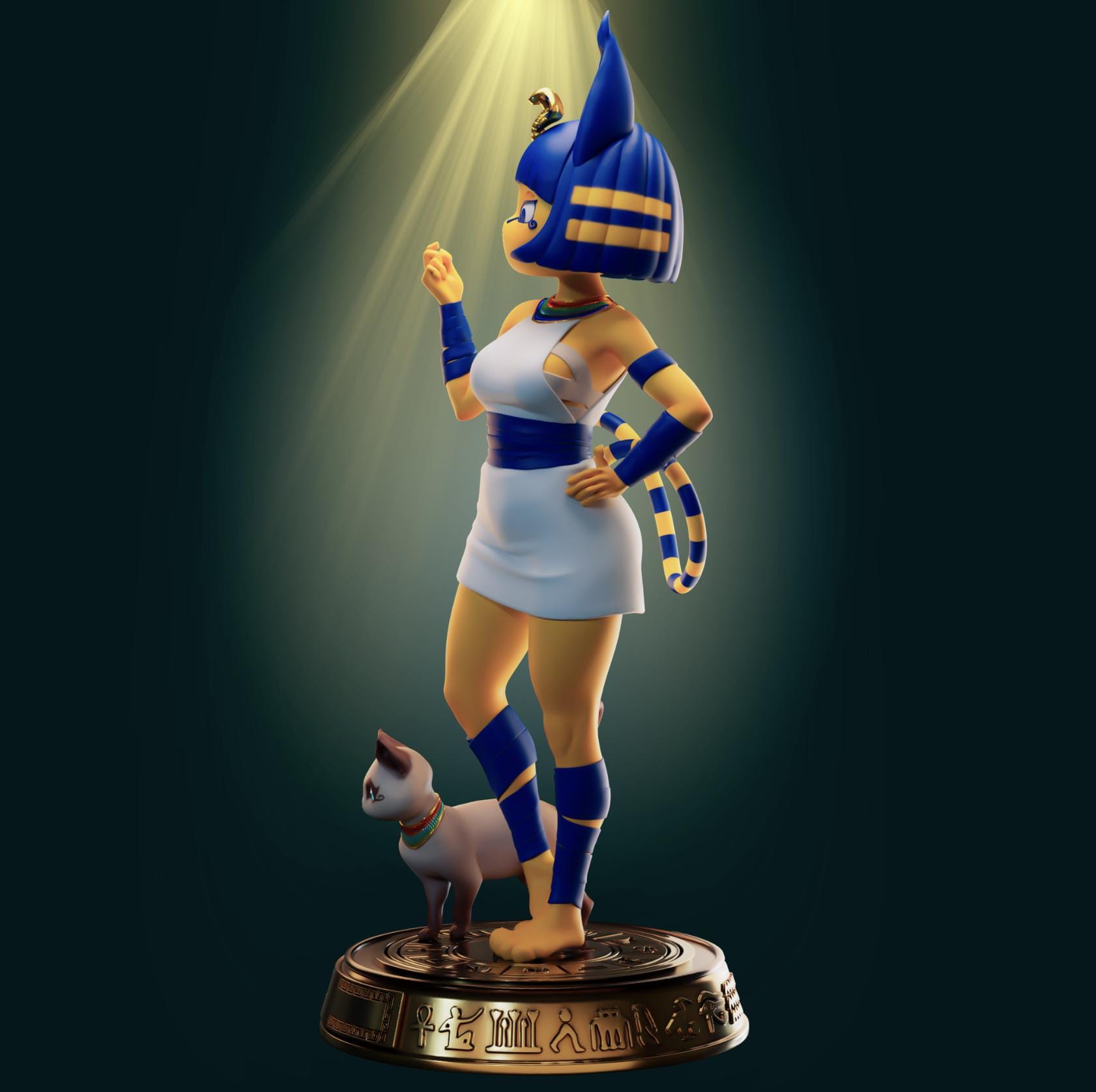 Egyptian Cat Girl Resin Model Kit - Designed by Officer Rhu