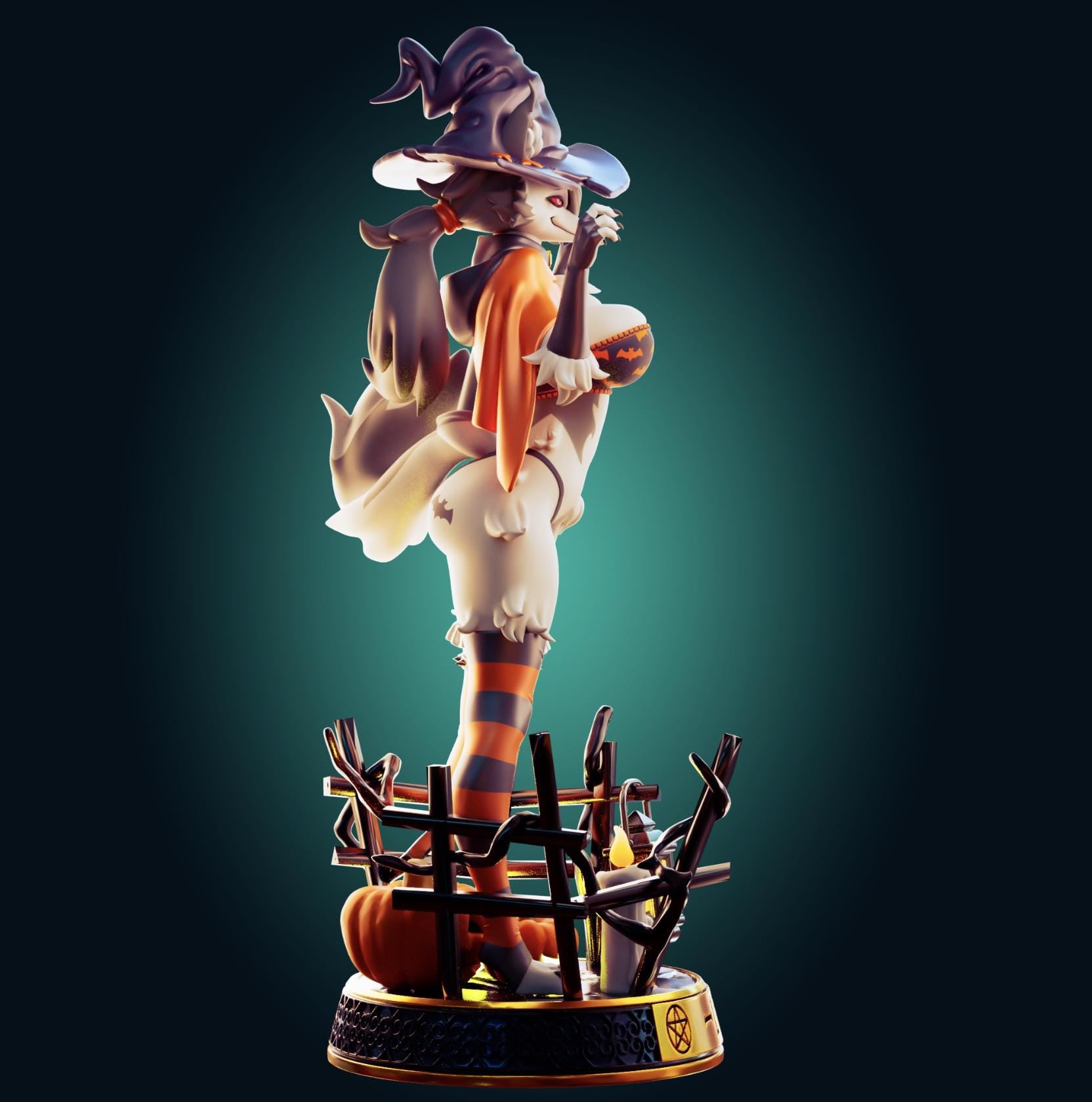 Wolf Girl Resin Model Kit | 3D Resin Print Figurine | Officer Rhu