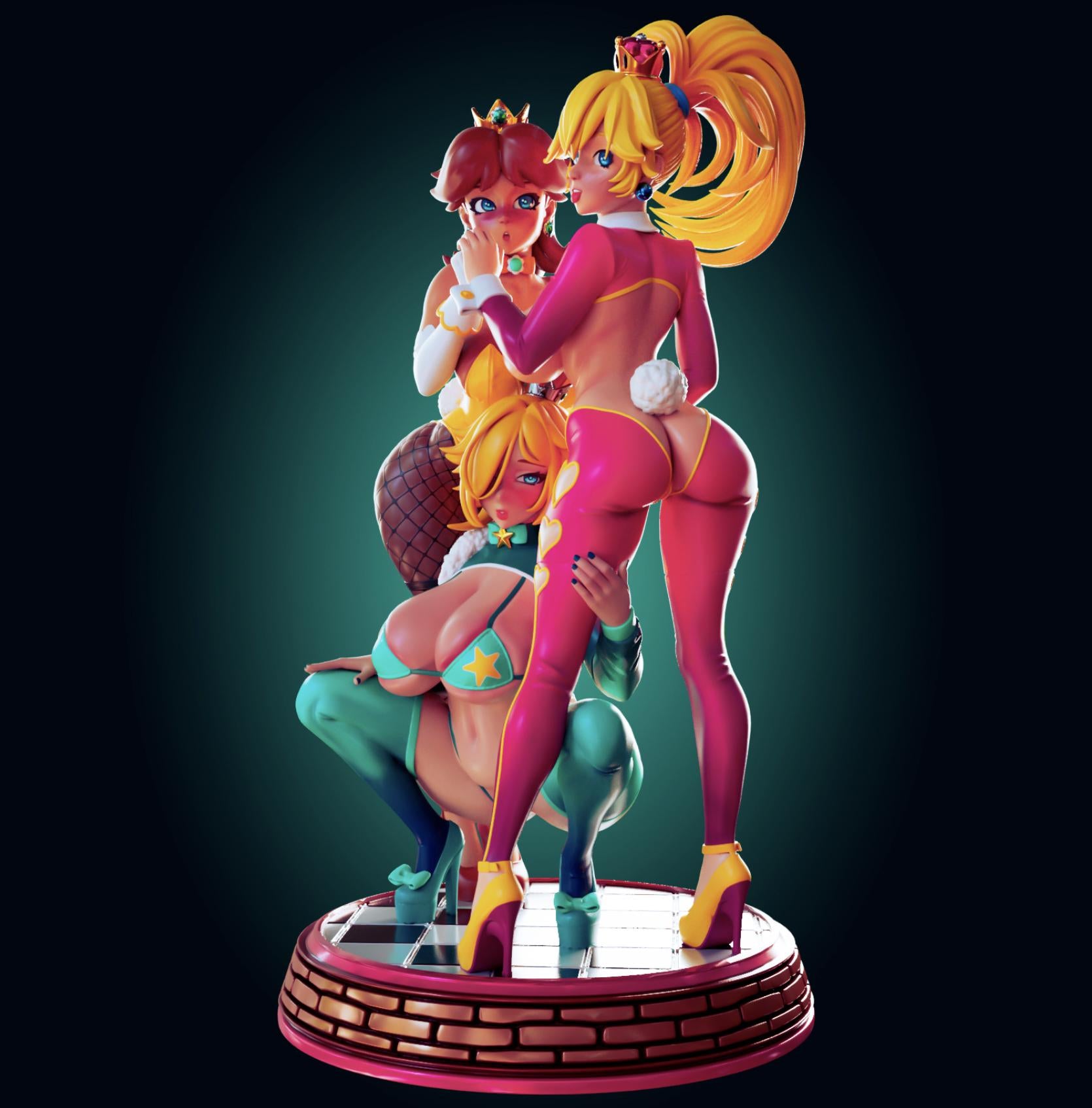 Princess Trio Model Kit | 3D Resin Print Figurine | Designed by Officer Rhu