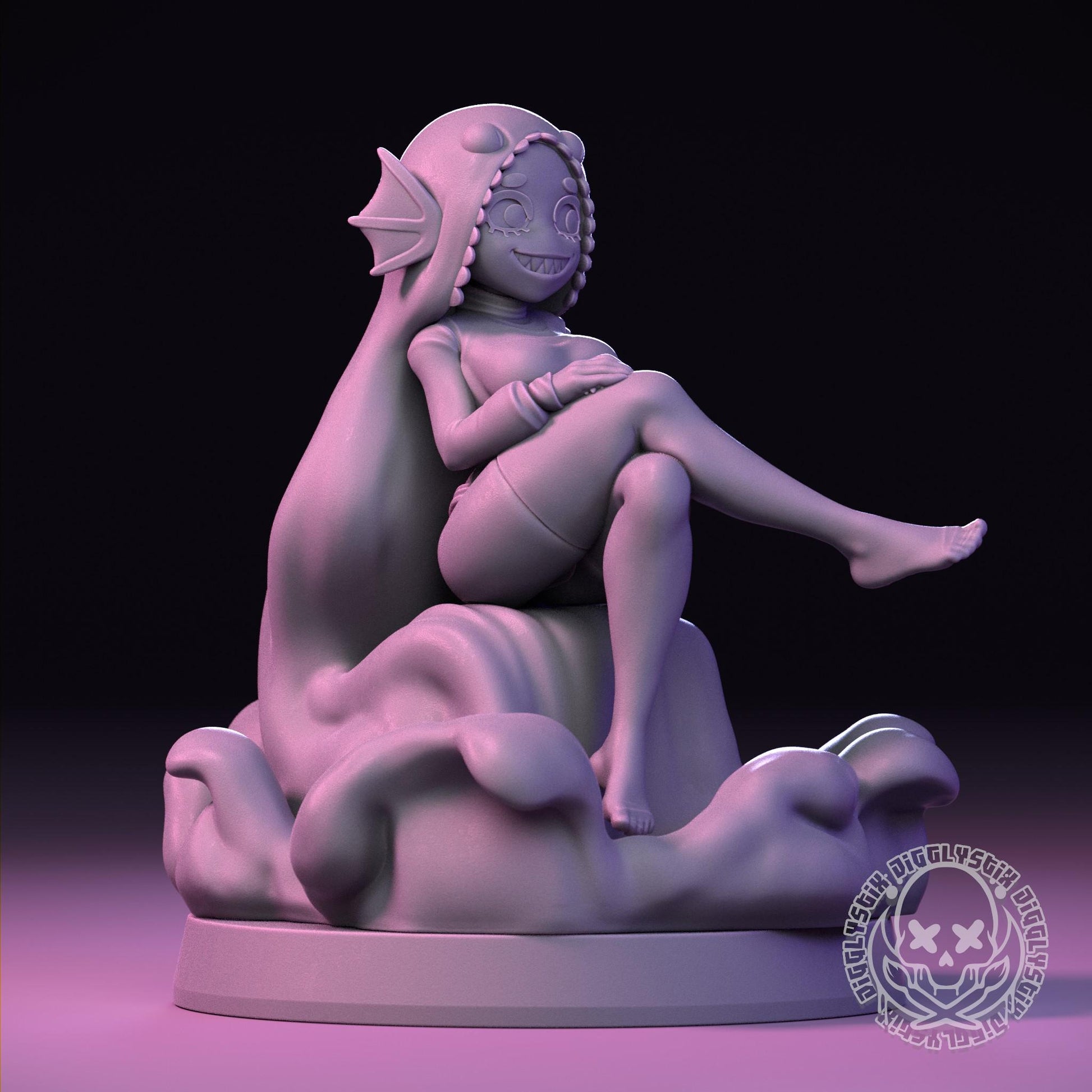 Brave Water Demon Pin Up Miniatureature | Jigglystix