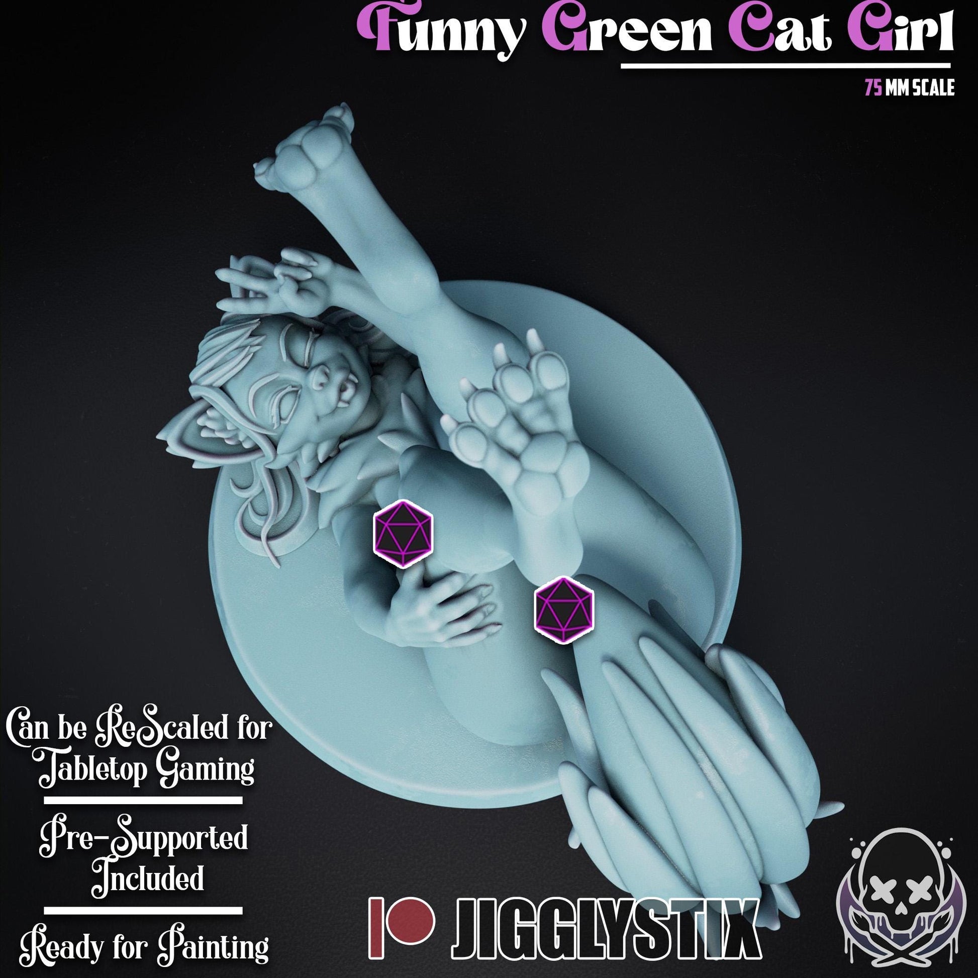Cat Girl Pinup Miniature | Jigglystix