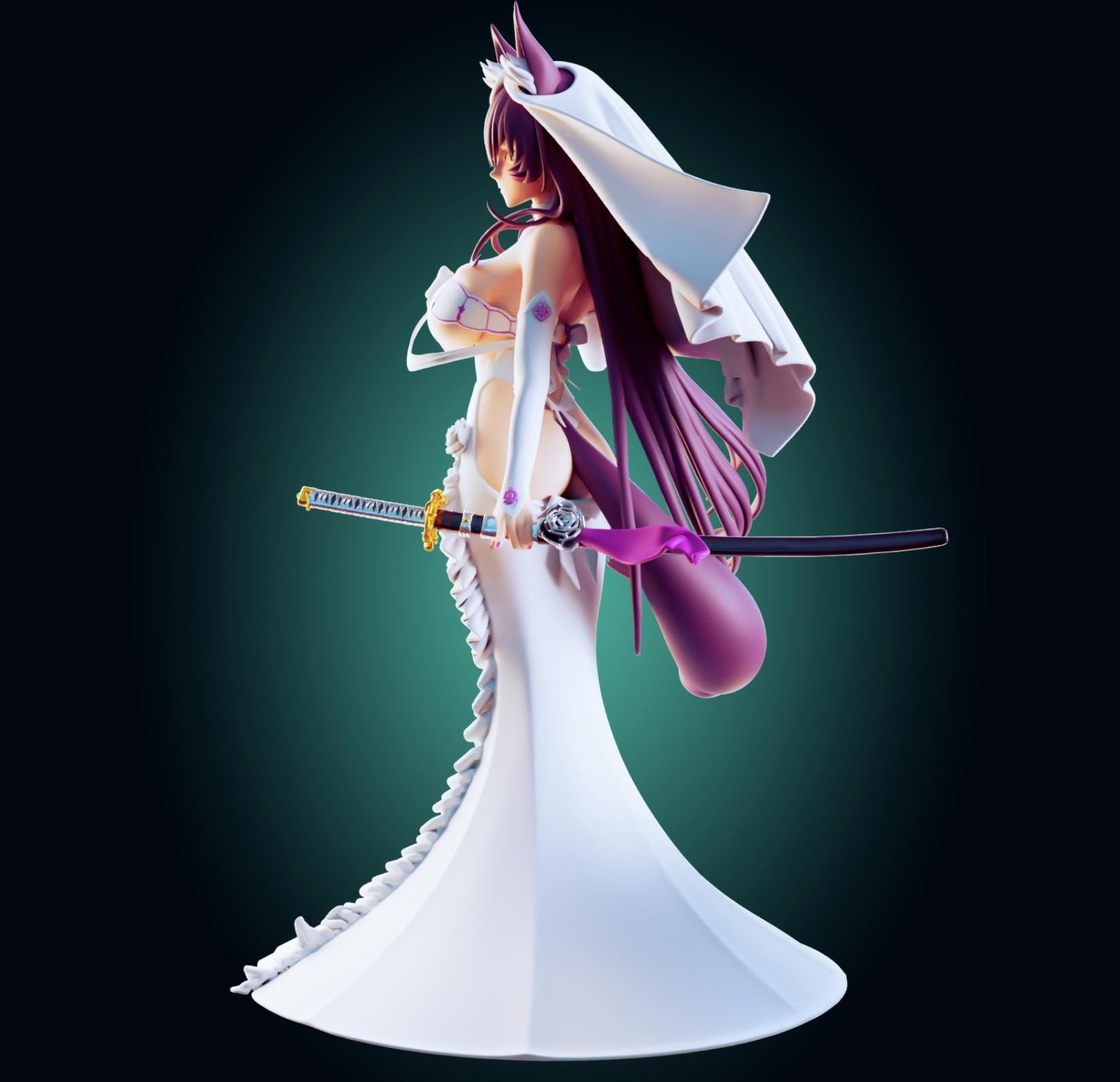 Azur Lane Inspired Musashi Model Kit | 3D Resin Print Figurine | Designed by Officer Rhu