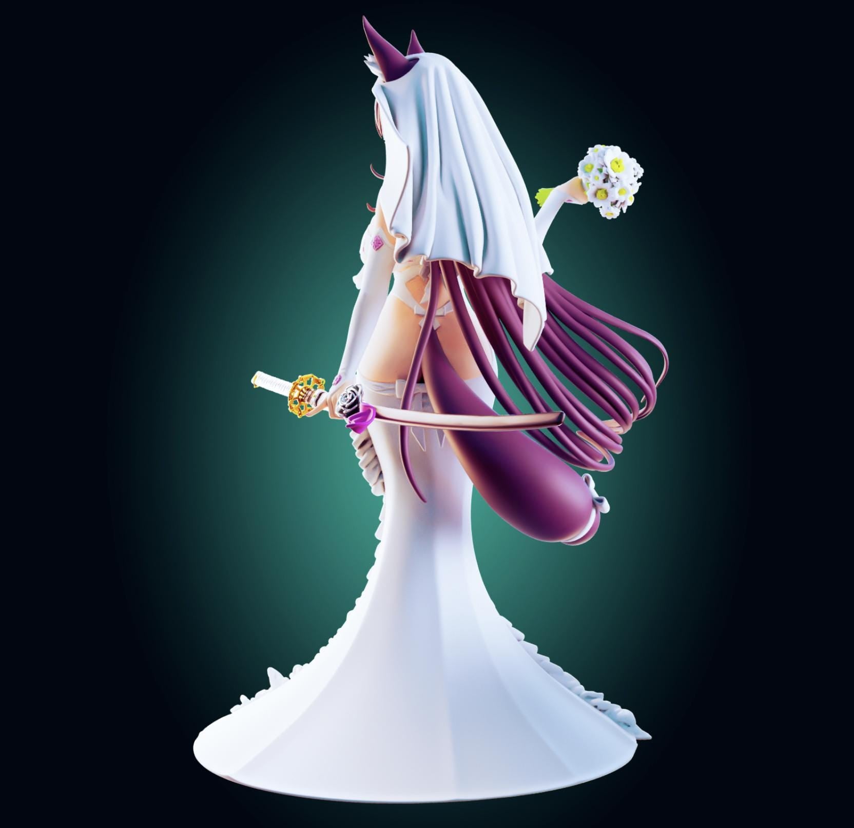 Azur Lane Inspired Musashi Model Kit | 3D Resin Print Figurine | Designed by Officer Rhu