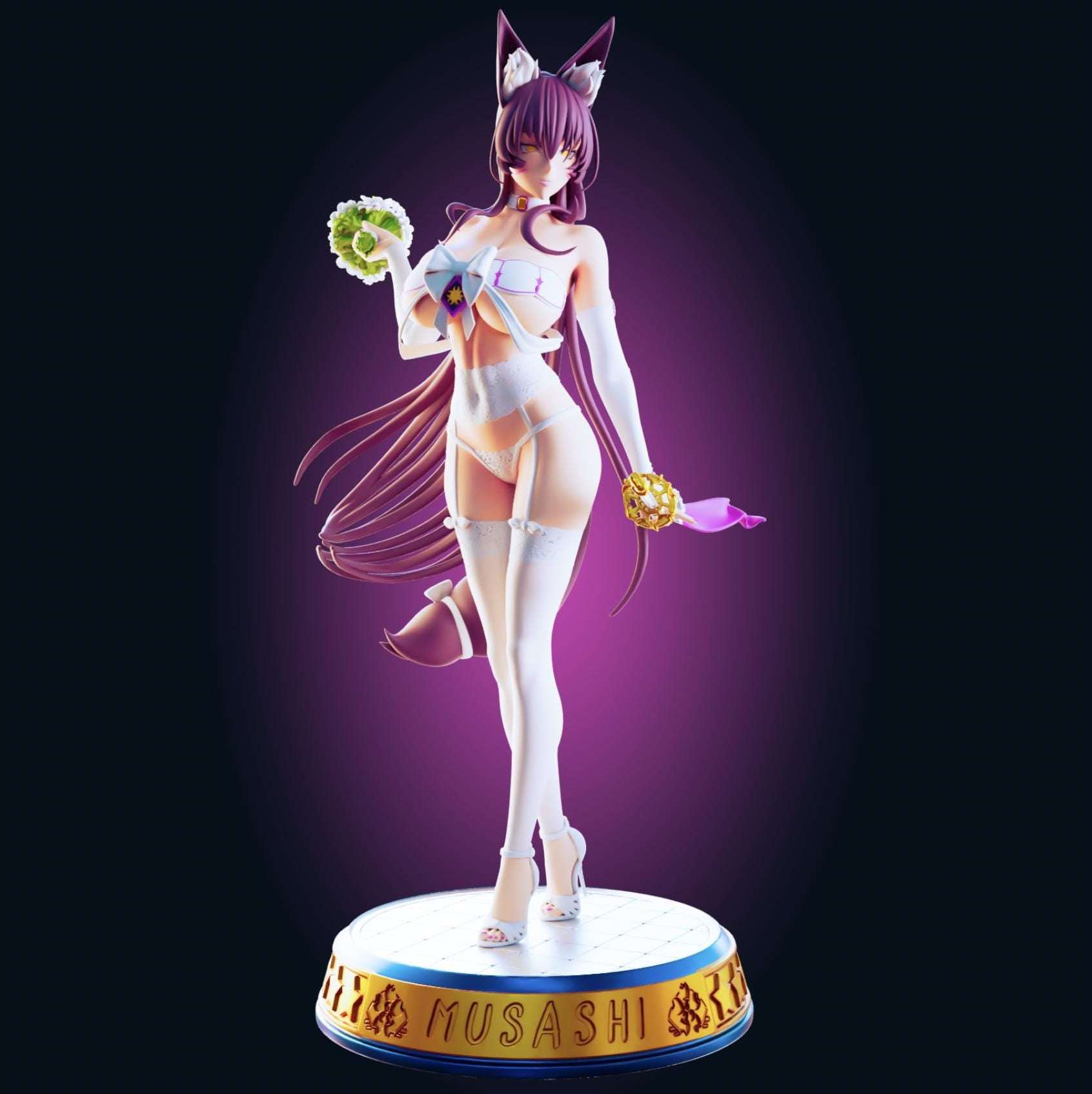 Azur Lane Inspired Musashi Model Kit | 3D Resin Print Figurine | Designed by Officer Rhu