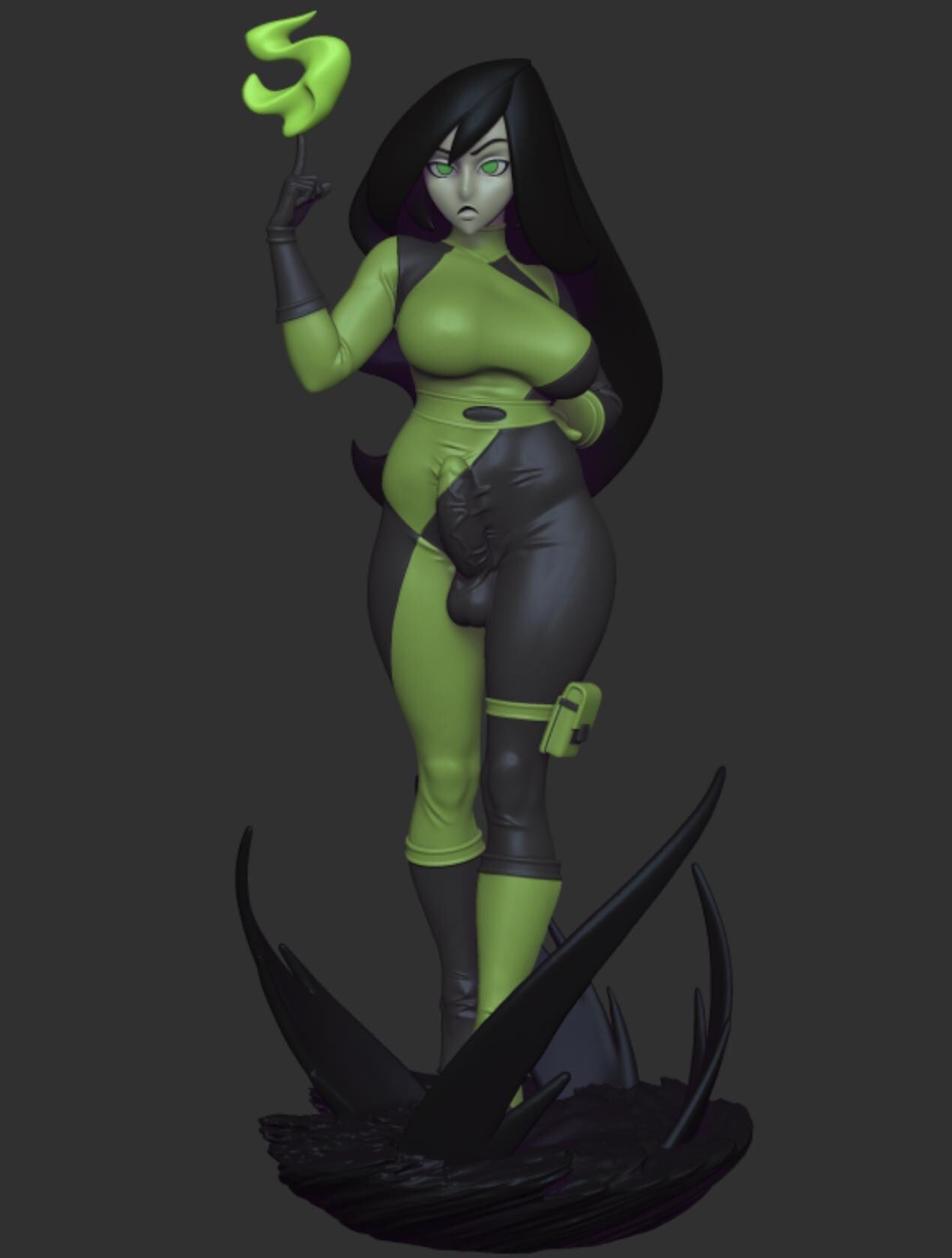 Green Flame Girl Resin Model Kit - Designed by Officer Rhu